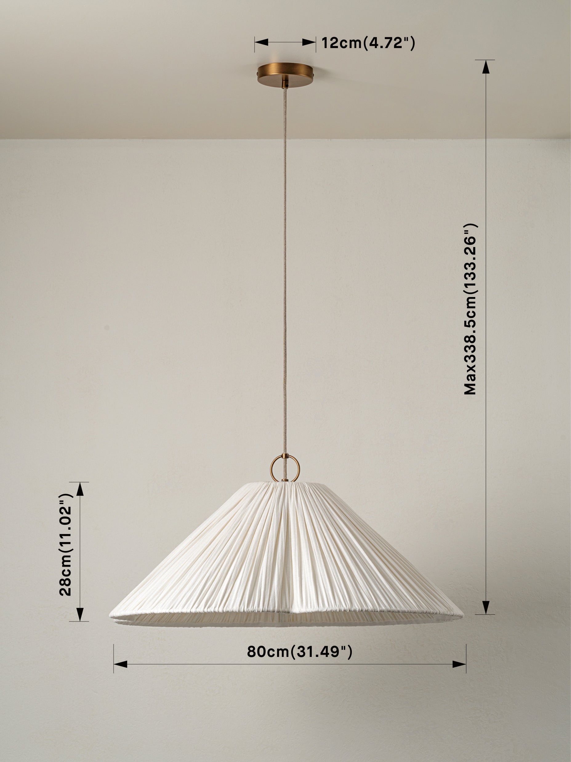 Lindi – bronze and linen scalloped pendant| Ceiling Light | Lights & Lamps | UK | Modern Affordable Designer Lighting