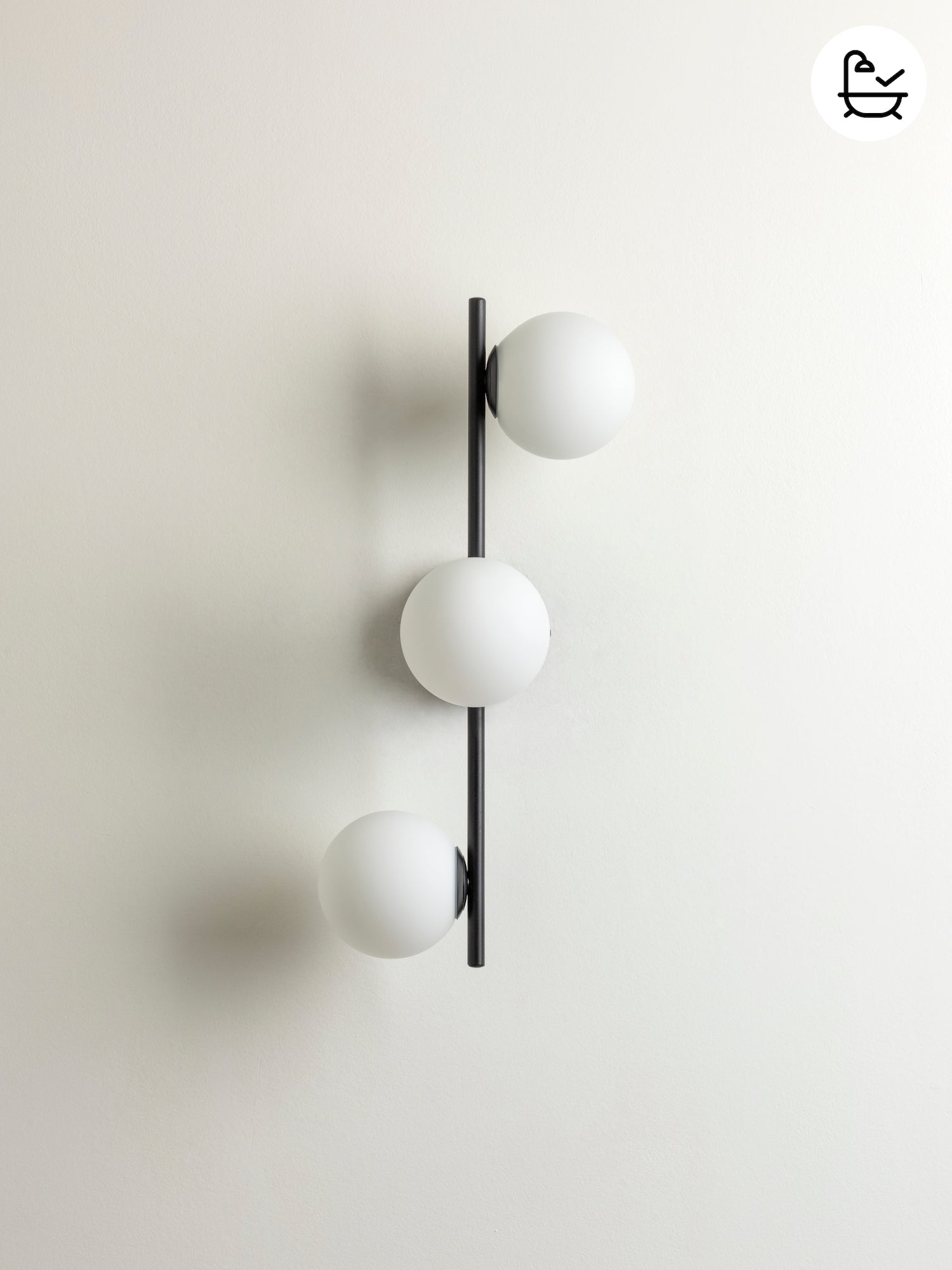 Coro - 3 light matt black and opal ceiling / wall | Ceiling Light | Lights & Lamps | UK