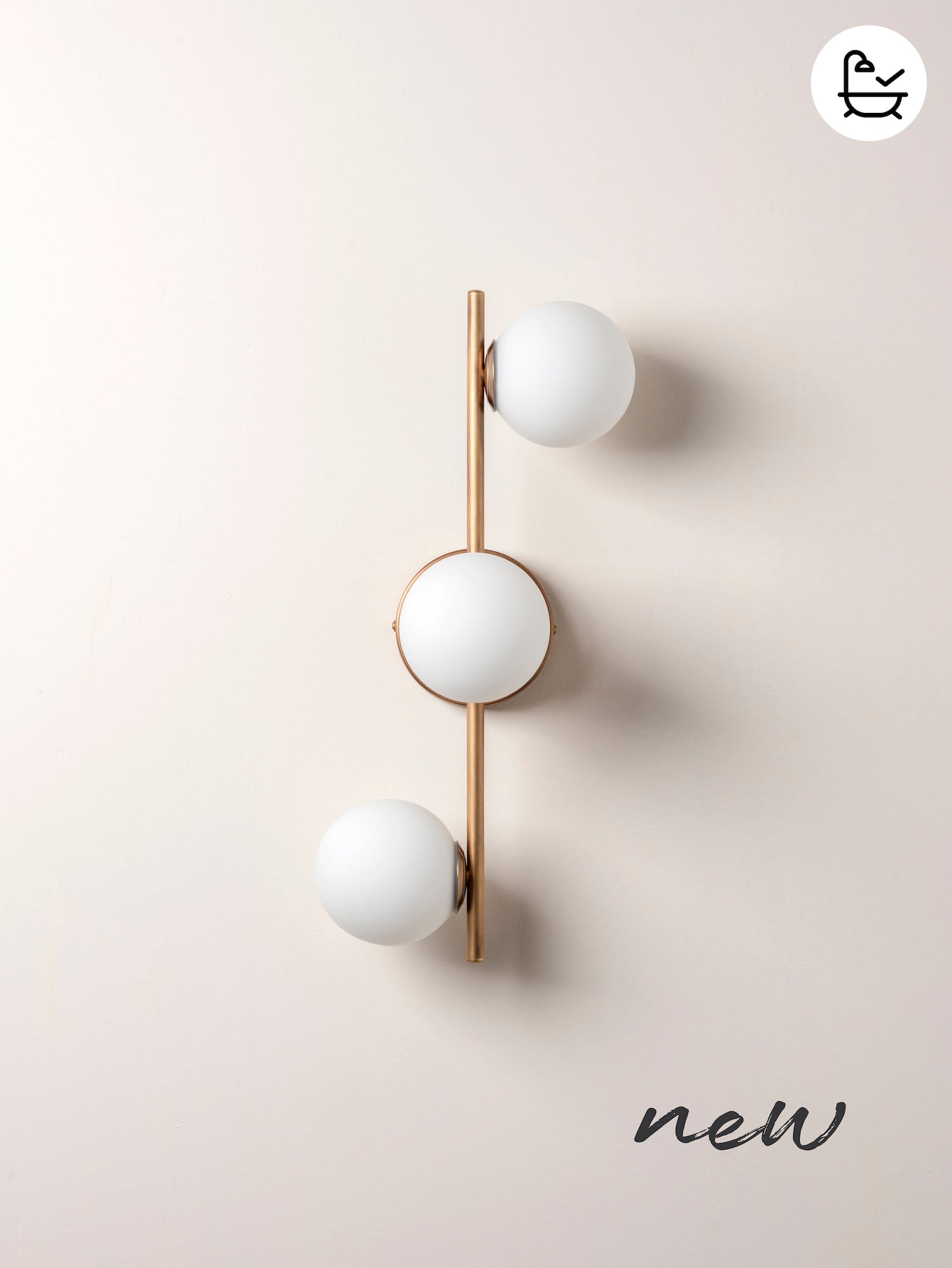 Coro - 3 light aged brass and opal ceiling / wall | Ceiling Light | Lights & Lamps | UK | Modern Affordable Designer Lighting