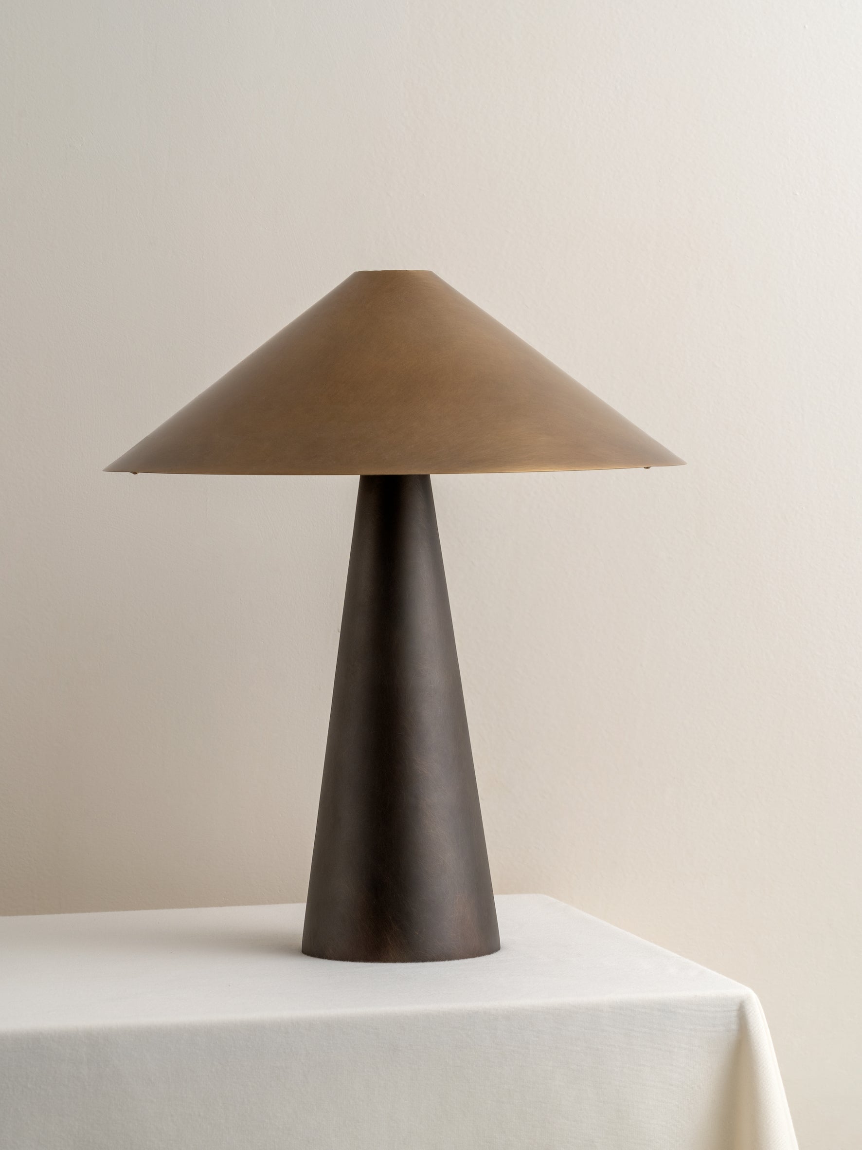 Orta - aged brass and bronze cone table lamp | Table Lamp | Lights & Lamps | UK | Modern Affordable Designer Lighting