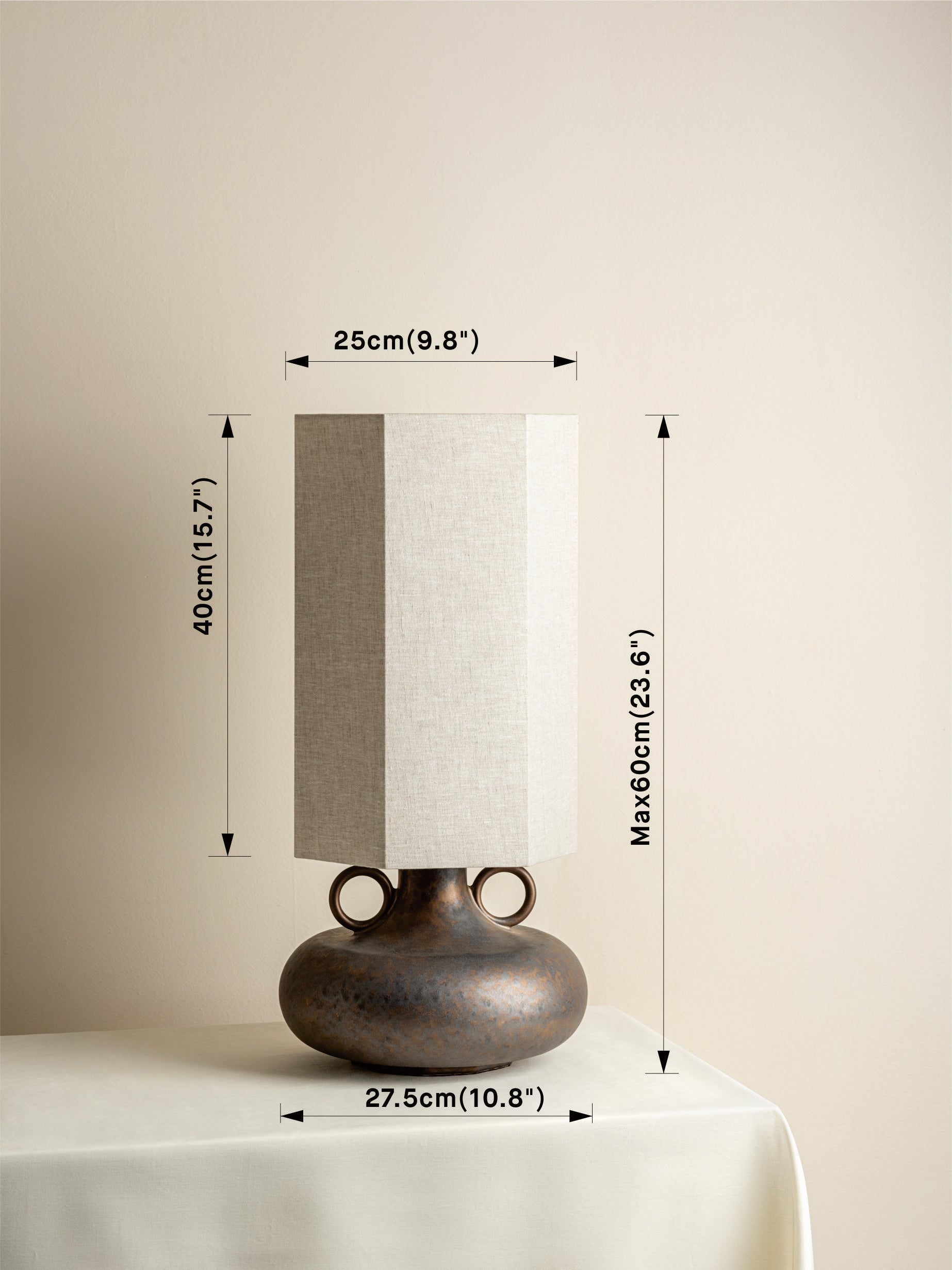 Grove - bronze ceramic and linen table lamp | Table Lamp | Lights & Lamps | UK | Modern Affordable Designer Lighting