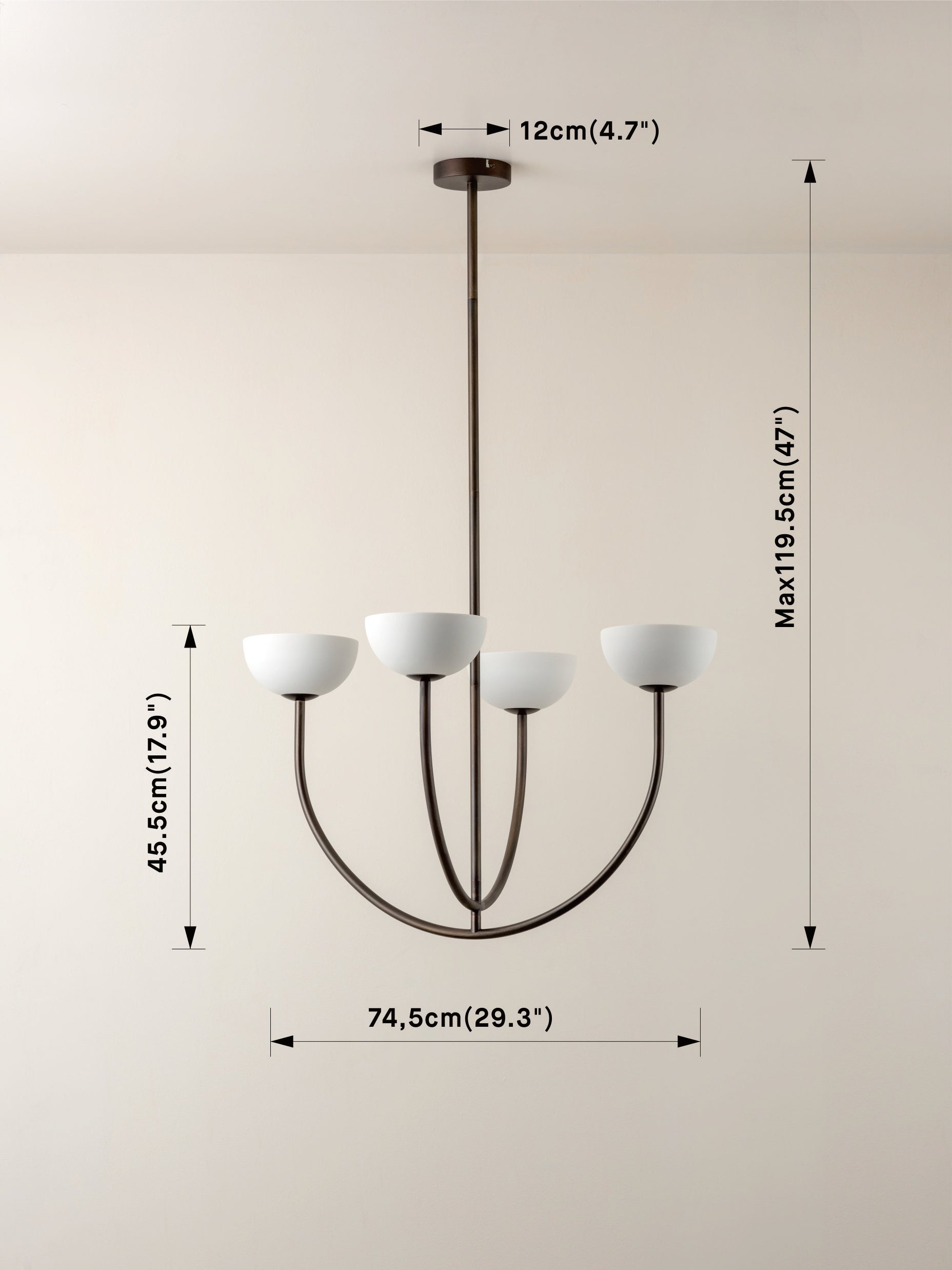 Ruzo - 4 light bronze and porcelain pendant | Ceiling Light | Lights & Lamps | UK | Modern Affordable Designer Lighting