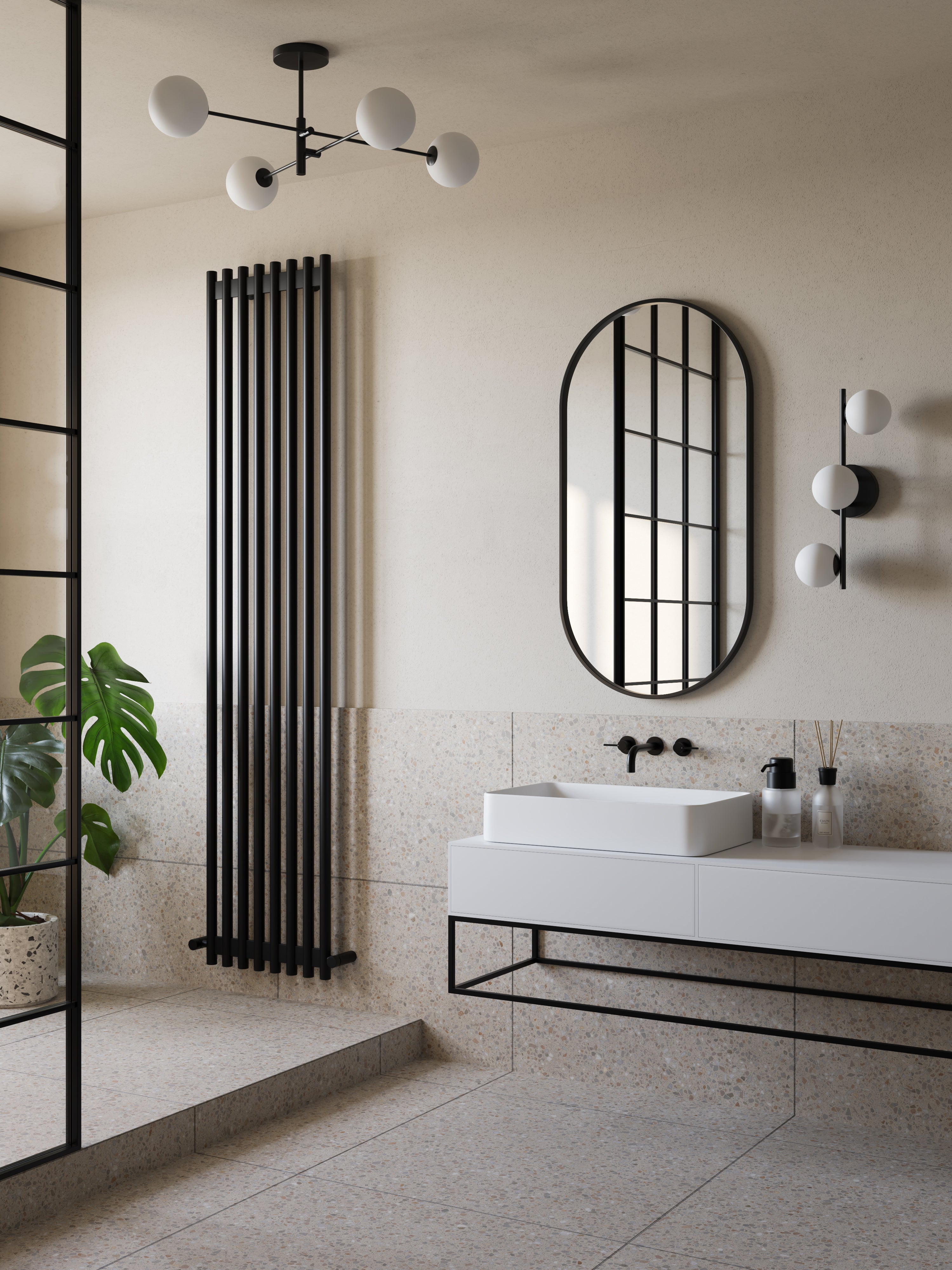 Coro - 3 light matt black and opal ceiling / wall | Ceiling Light | Lights & Lamps | UK