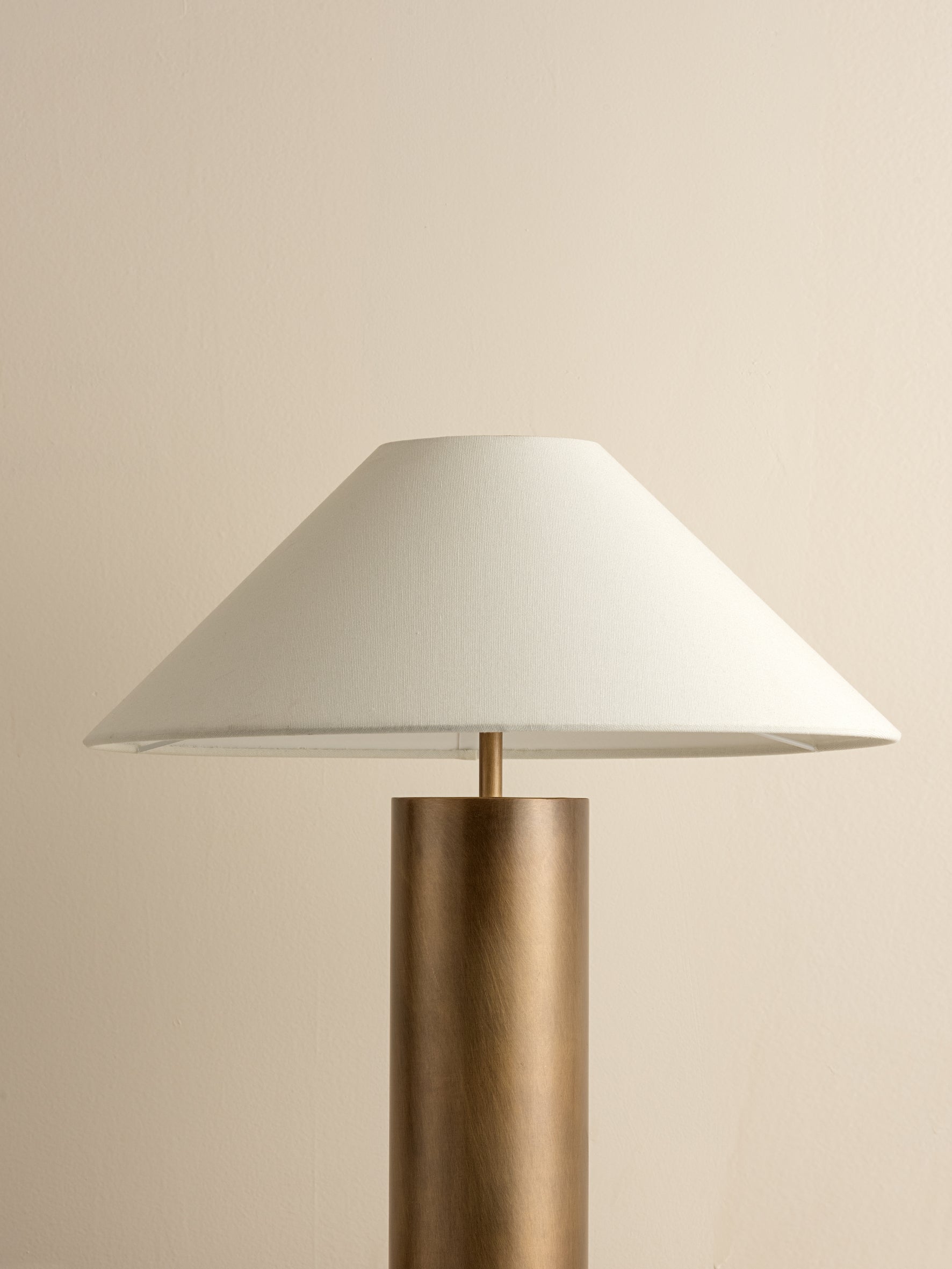 Bleeker - aged brass and linen table lamp | Table Lamp | Lights & Lamps | UK | Modern Affordable Designer Lighting