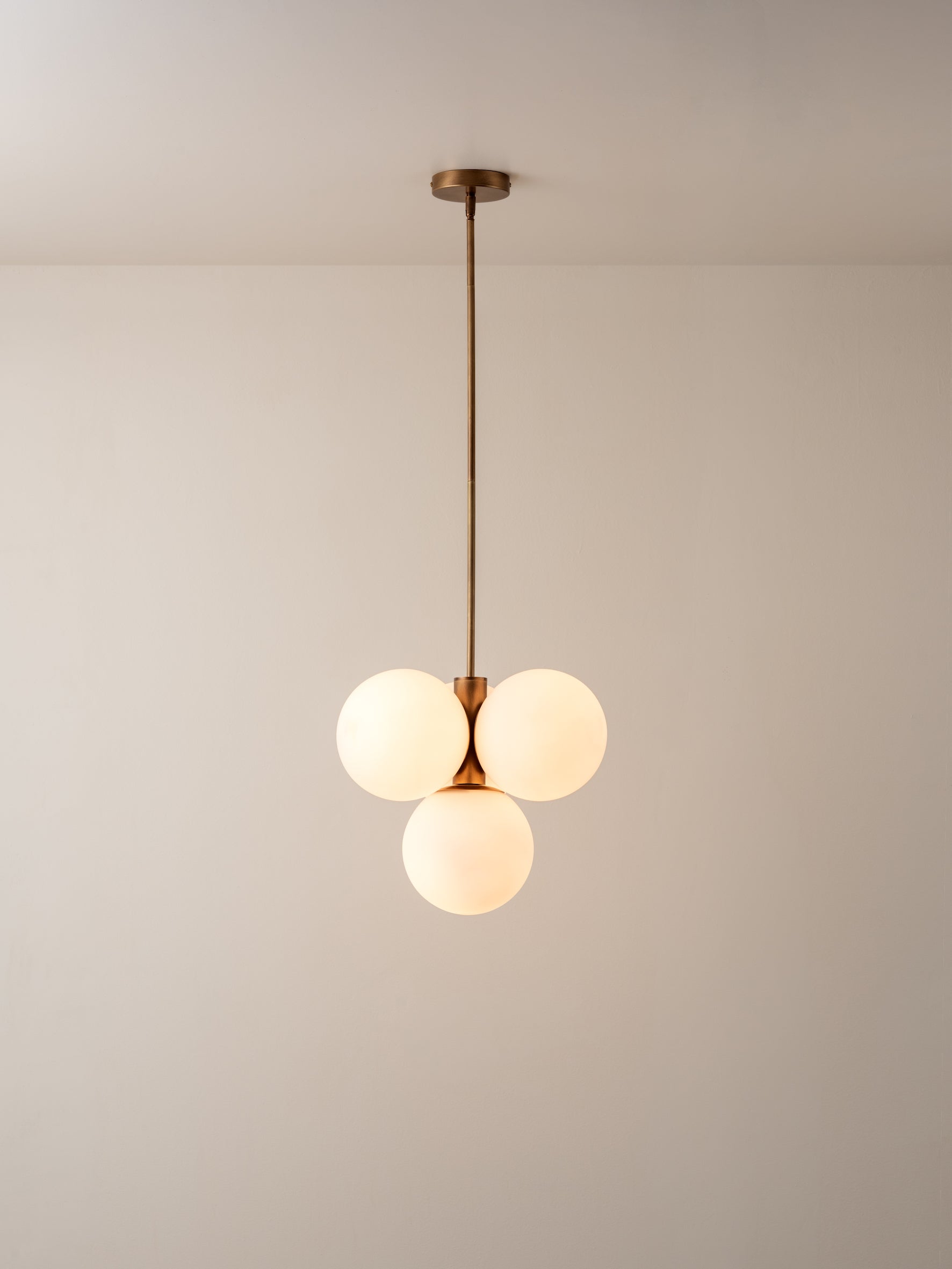 Boule - 4 light brass and opal pendant light | Ceiling Light | Lights & Lamps | UK | Modern Affordable Designer Lighting