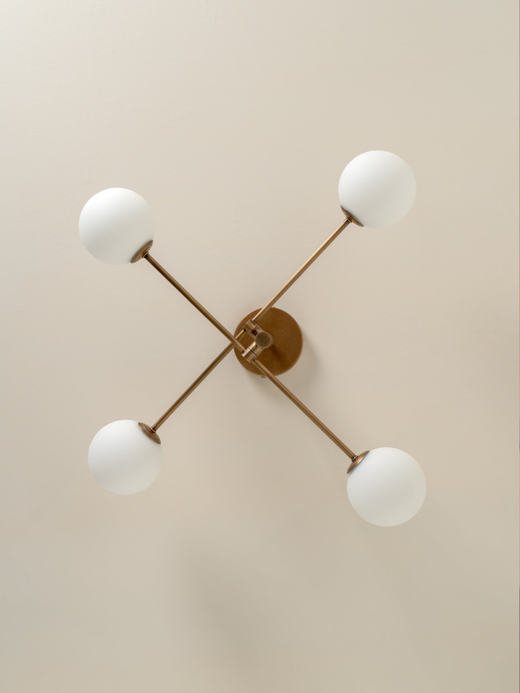 Chelso - 4 light aged brass and opal flush | Ceiling Light | Lights & Lamps | UK | Modern Affordable Designer Lighting