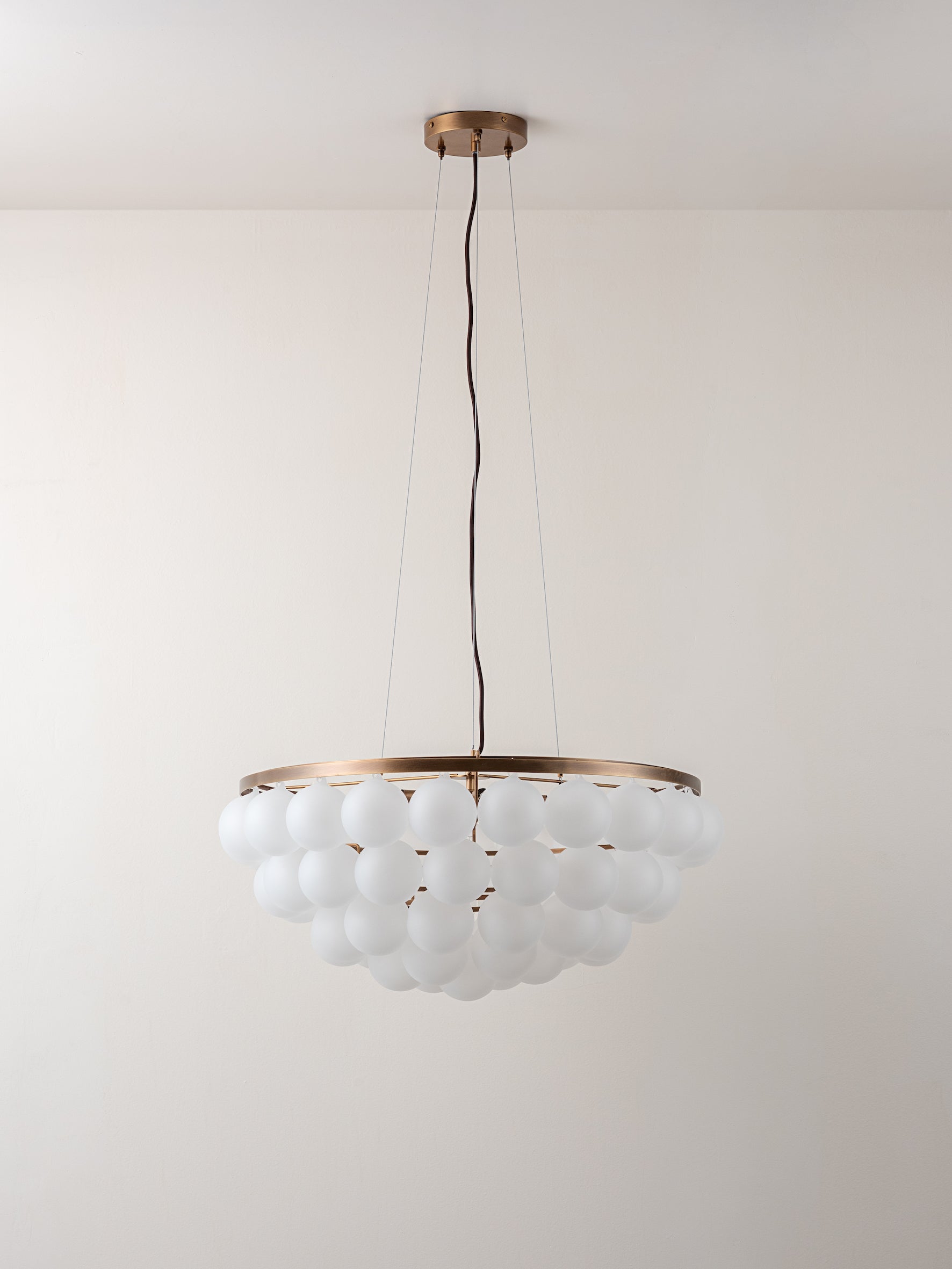 Cloudia - 5 Light large white frosted brass chandelier | Chandelier | Lights & Lamps | UK | Modern Affordable Designer Lighting