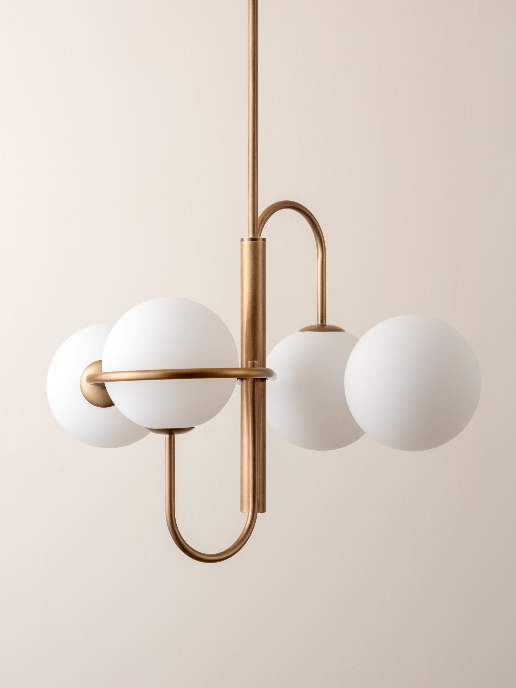 Decora - 4 light aged brass and opal pendant | Ceiling Light | Lights & Lamps | UK | Modern Affordable Designer Lighting