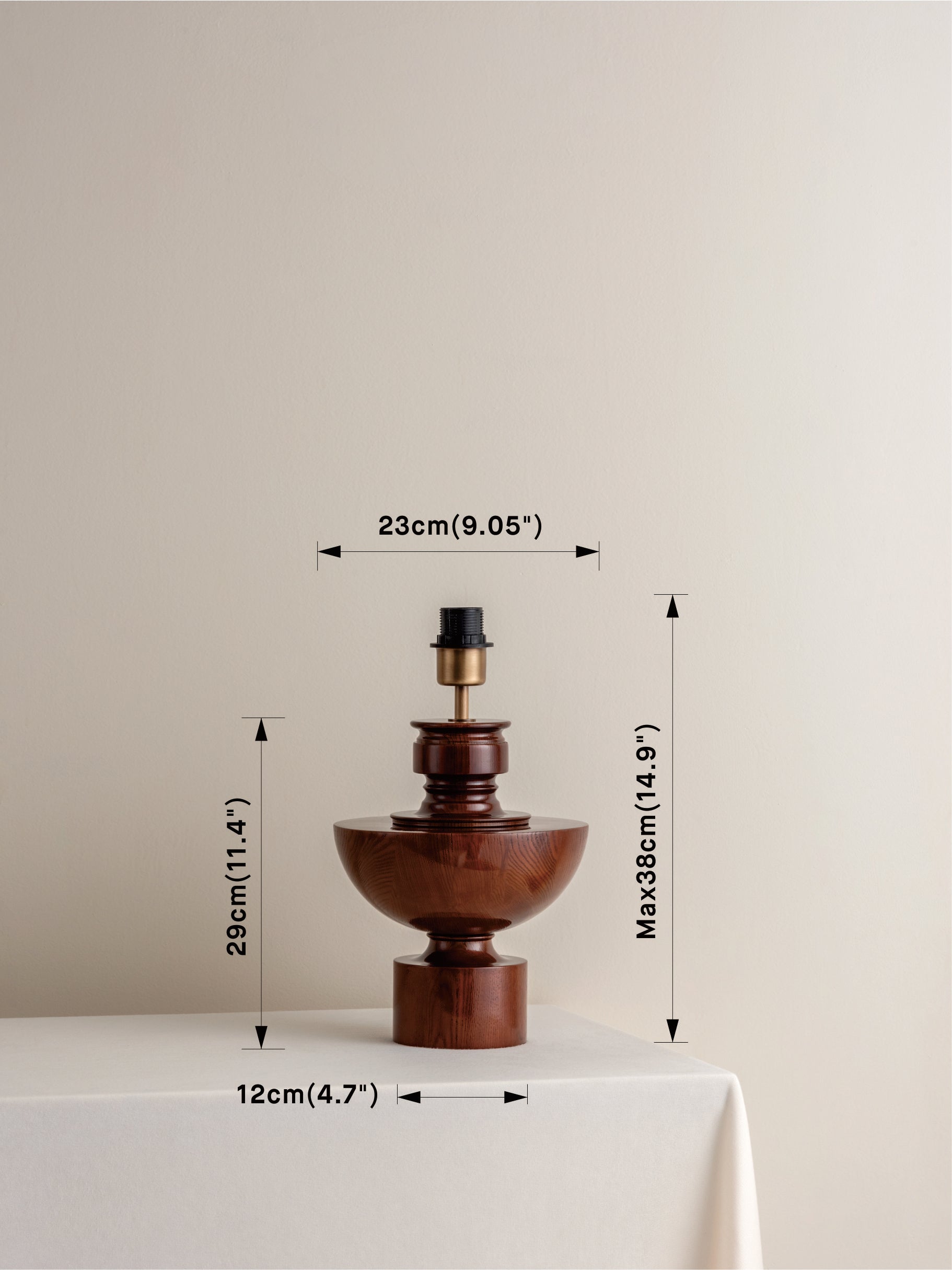 Edition 1.2 - spun wood table lamp base