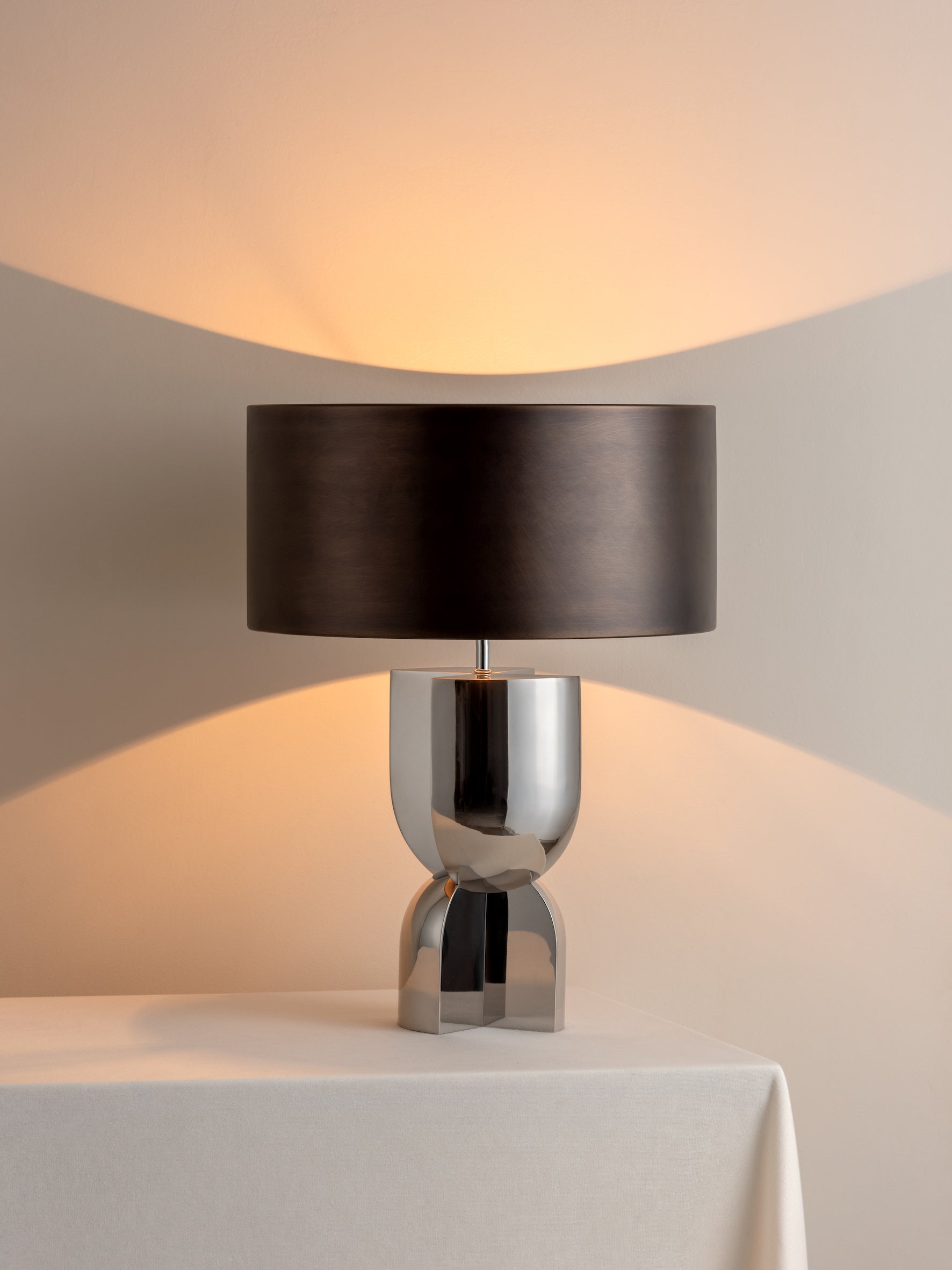 Editions chrome lamp with + bronze shade | Table Lamp | Lights & Lamps | UK | Modern Affordable Designer Lighting