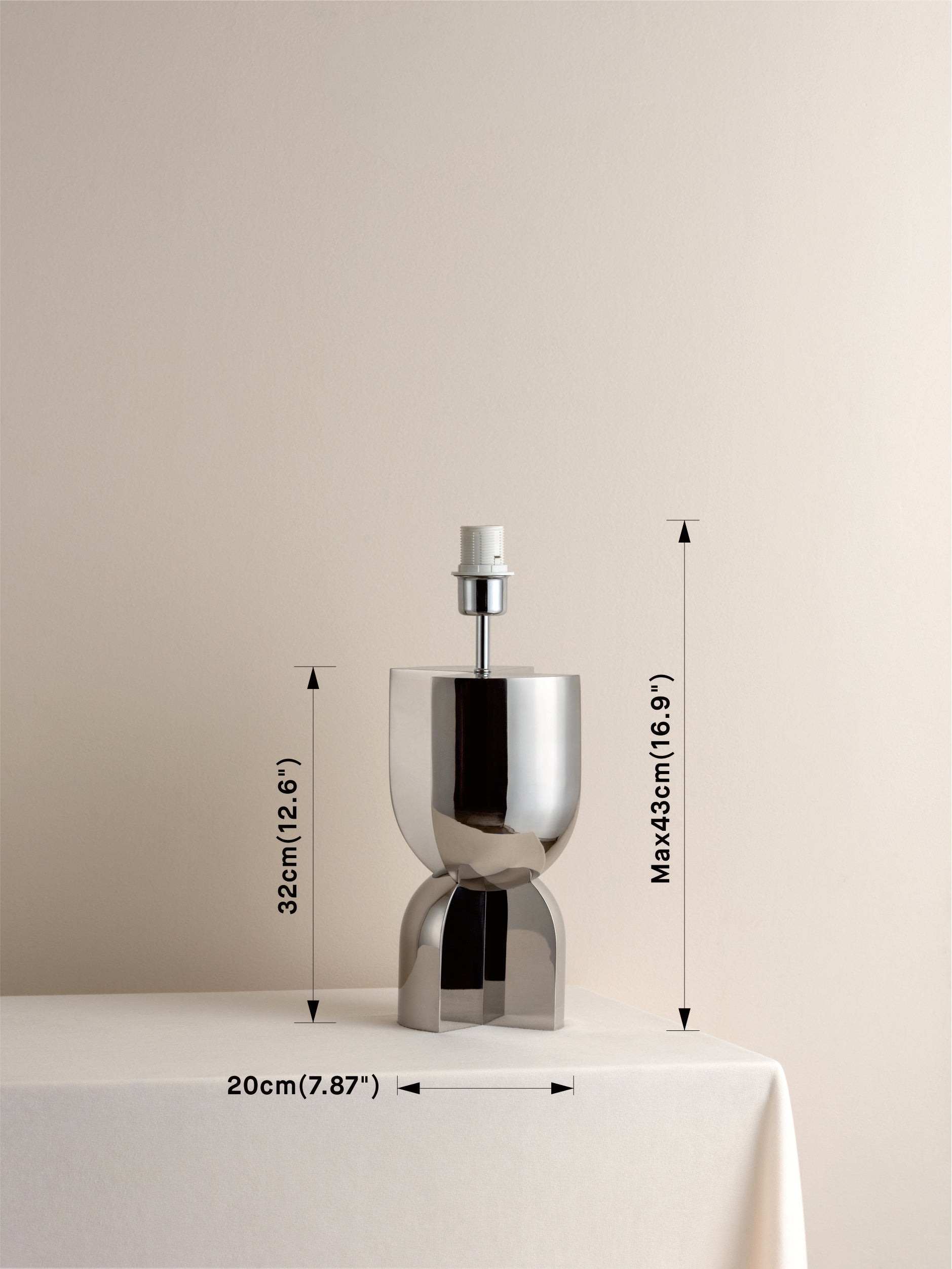 Edition 1.5 - chrome table lamp - base only | Table Lamp | Lights & Lamps | UK | Modern Affordable Designer Lighting