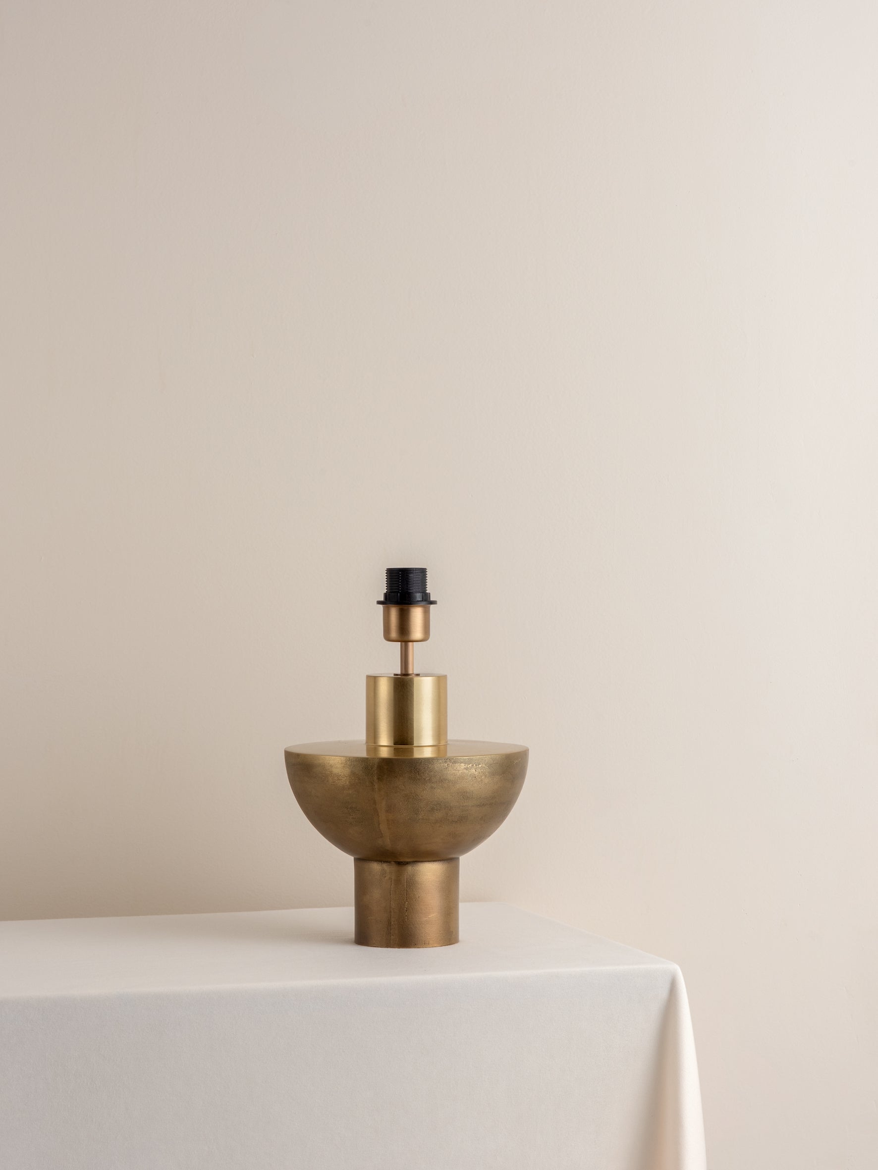 Editions brass lamp with + walnut wood shade | Table Lamp | Lights & Lamps | UK | Modern Affordable Designer Lighting