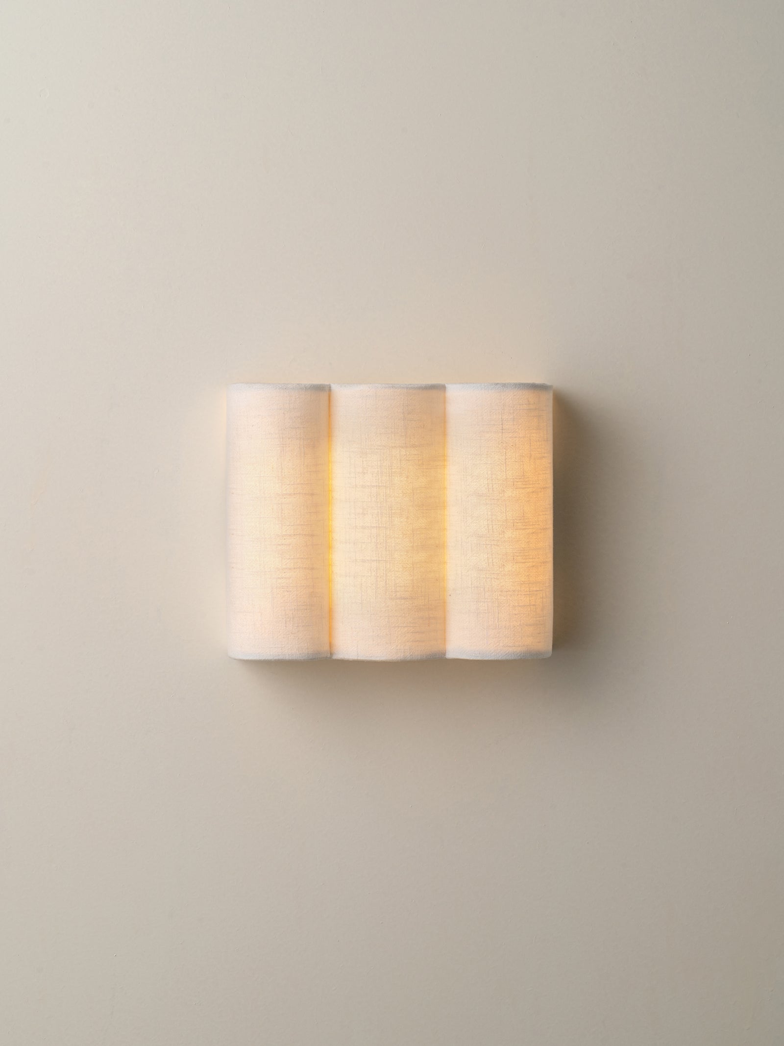 Folia - scalloped natural linen wall light | Wall Light | Lights & Lamps | UK | Modern Affordable Designer Lighting