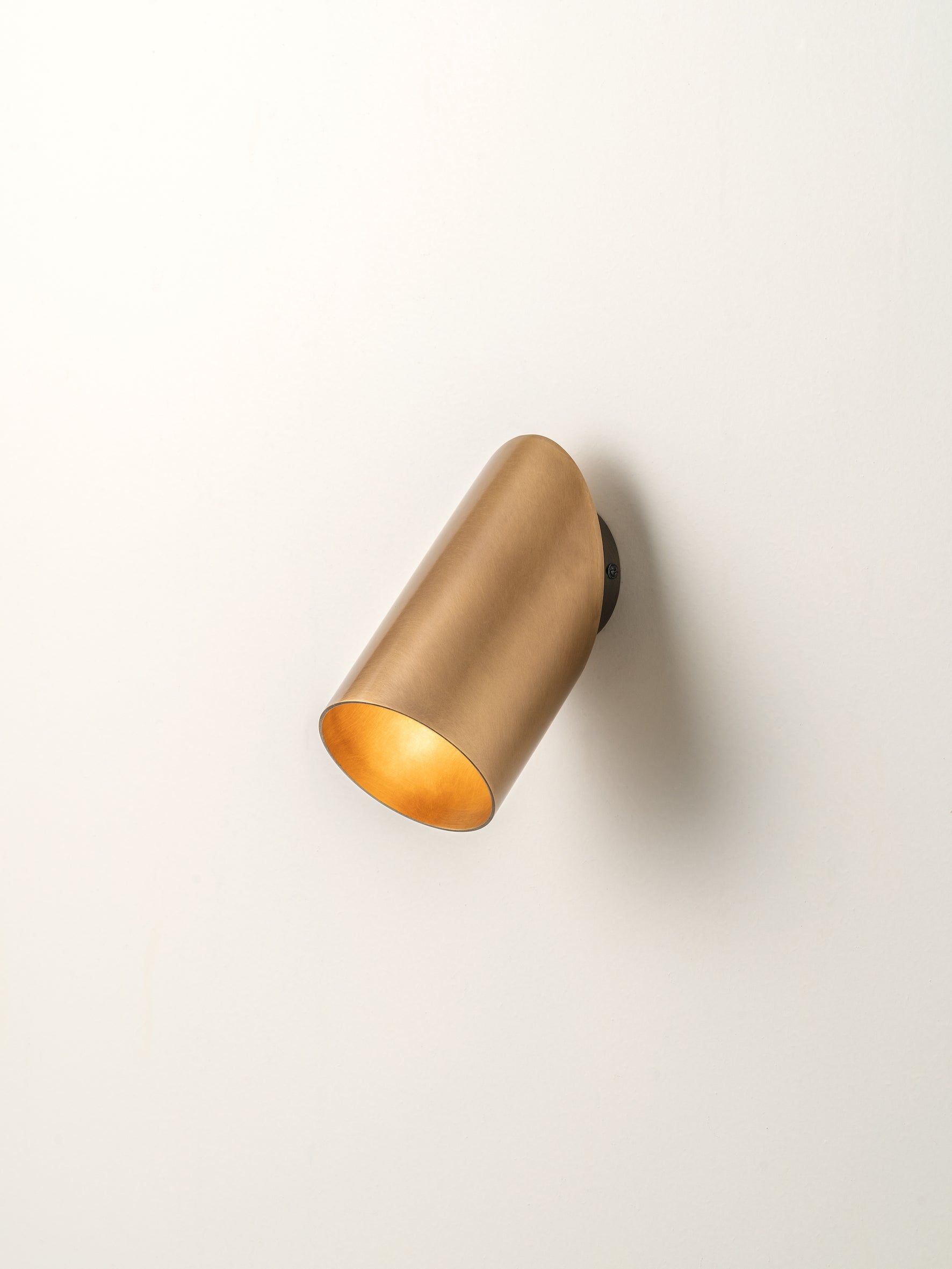 Guilla - brass angled cylinder spot light | Wall Light | Lights & Lamps | UK | Modern Affordable Designer Lighting