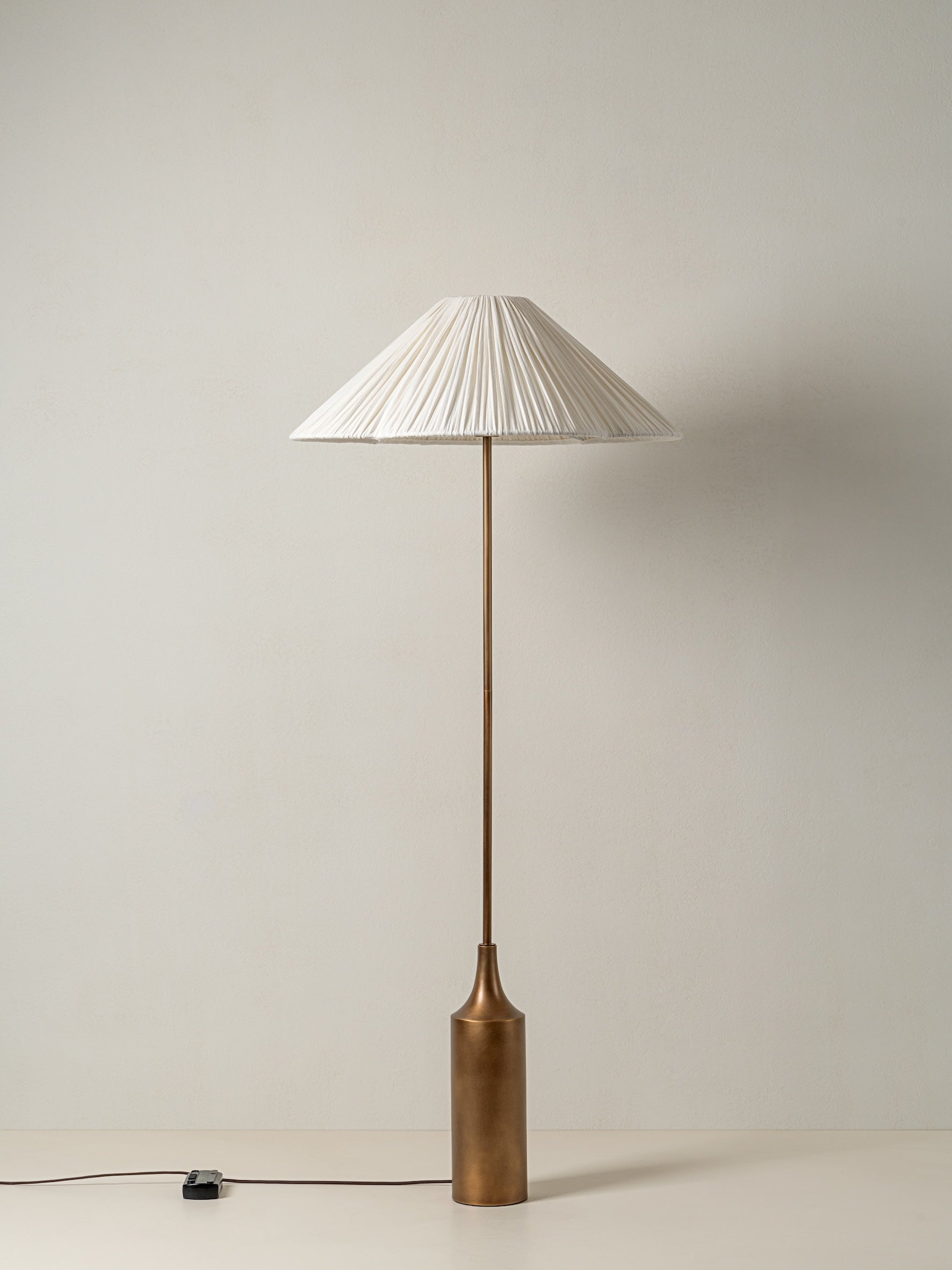 Lindi - scalloped pleated linen floor lamp | | Lights & Lamps | UK | Modern Affordable Designer Lighting