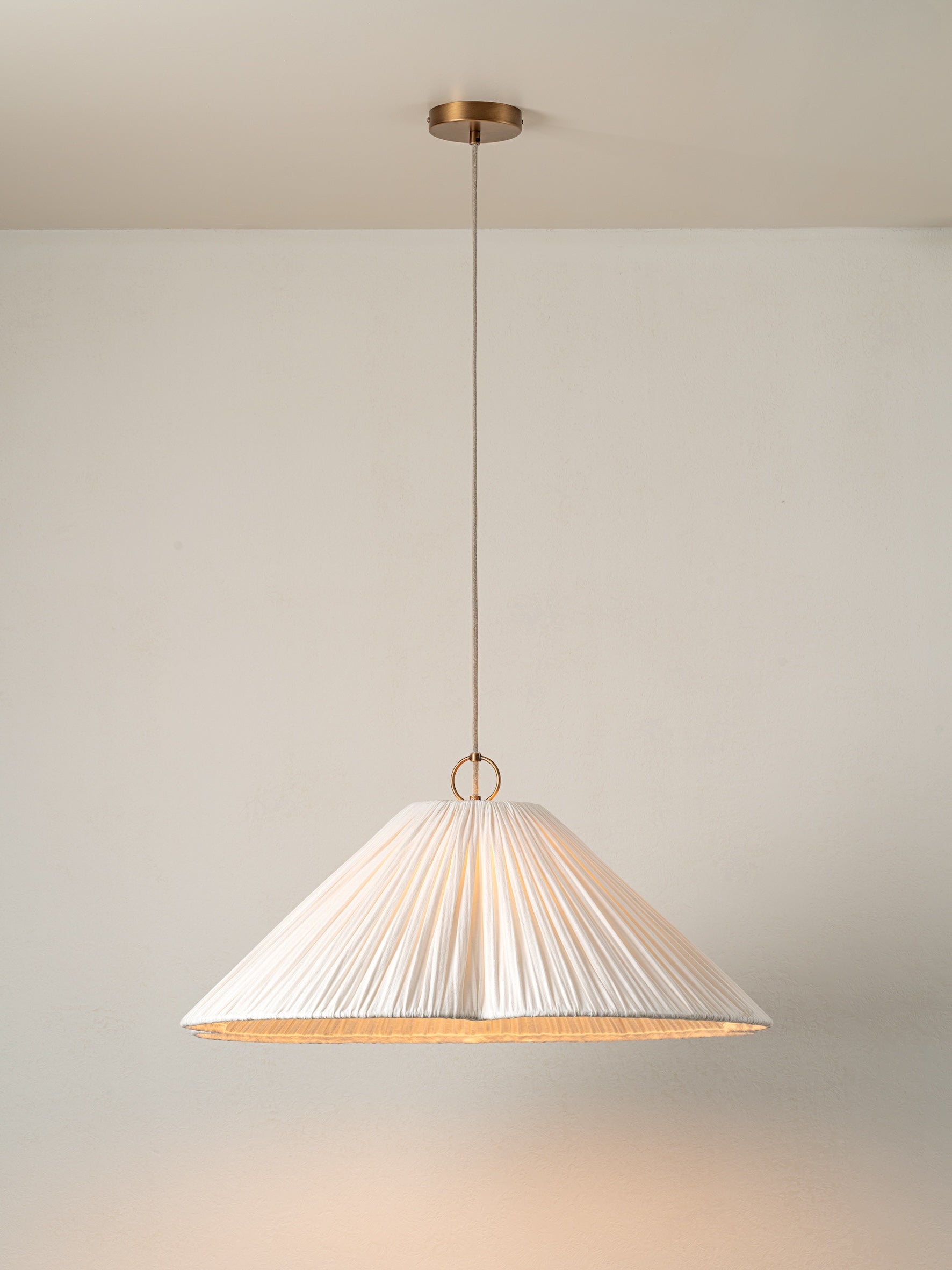 Lindi - oversized scalloped pleated linen pendant | | Lights & Lamps | UK | Modern Affordable Designer Lighting