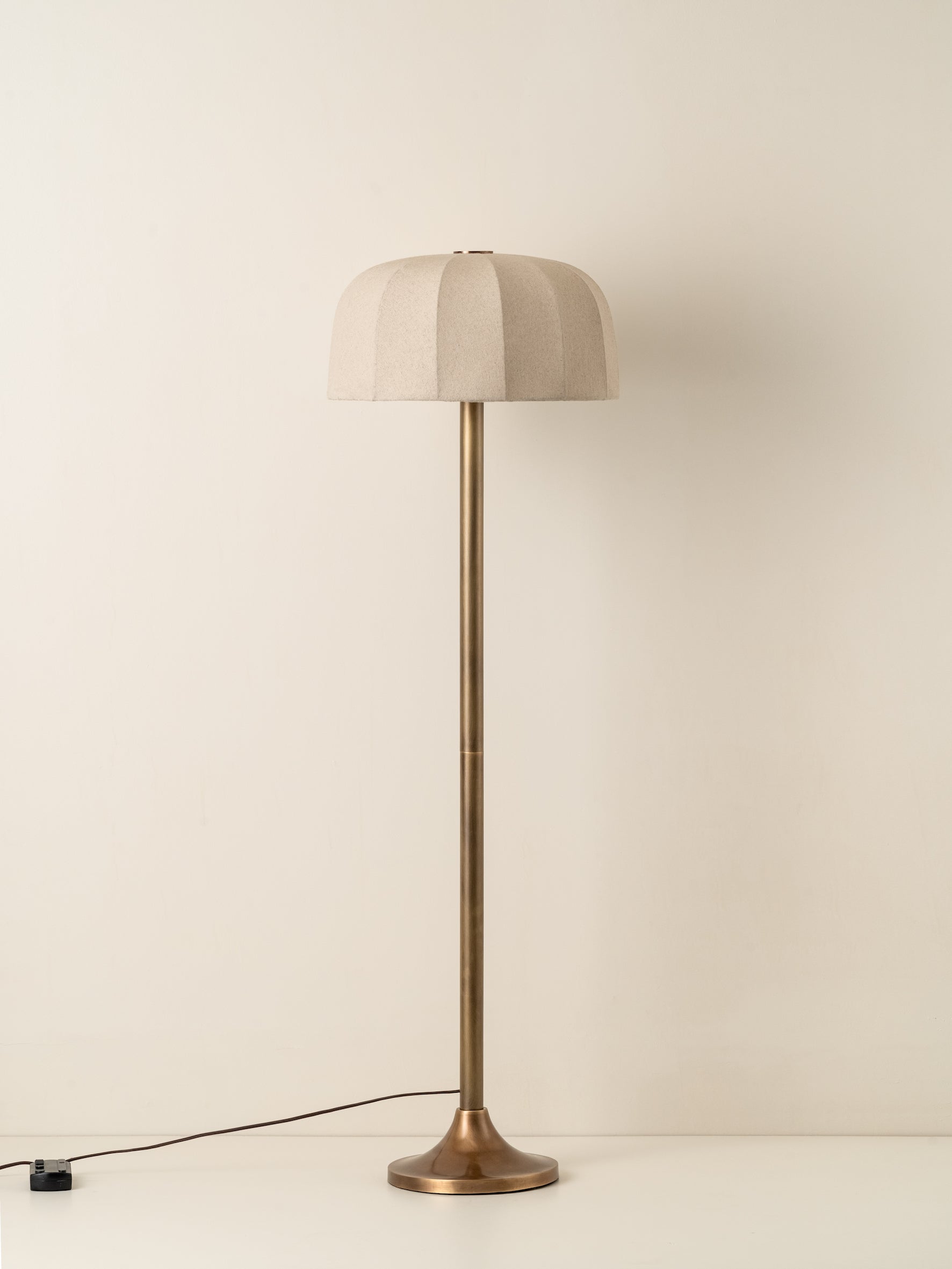 Ottino - aged brass and linen floor lamp | Floor Lamp | Lights & Lamps | UK | Modern Affordable Designer Lighting