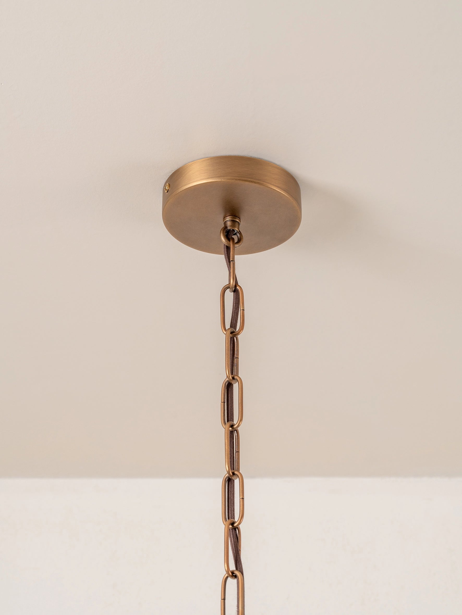 Petalia - 9 light aged brass and smoked green tube tall chandelier | Chandelier | lights & lamps | Modern affordable designer lighting