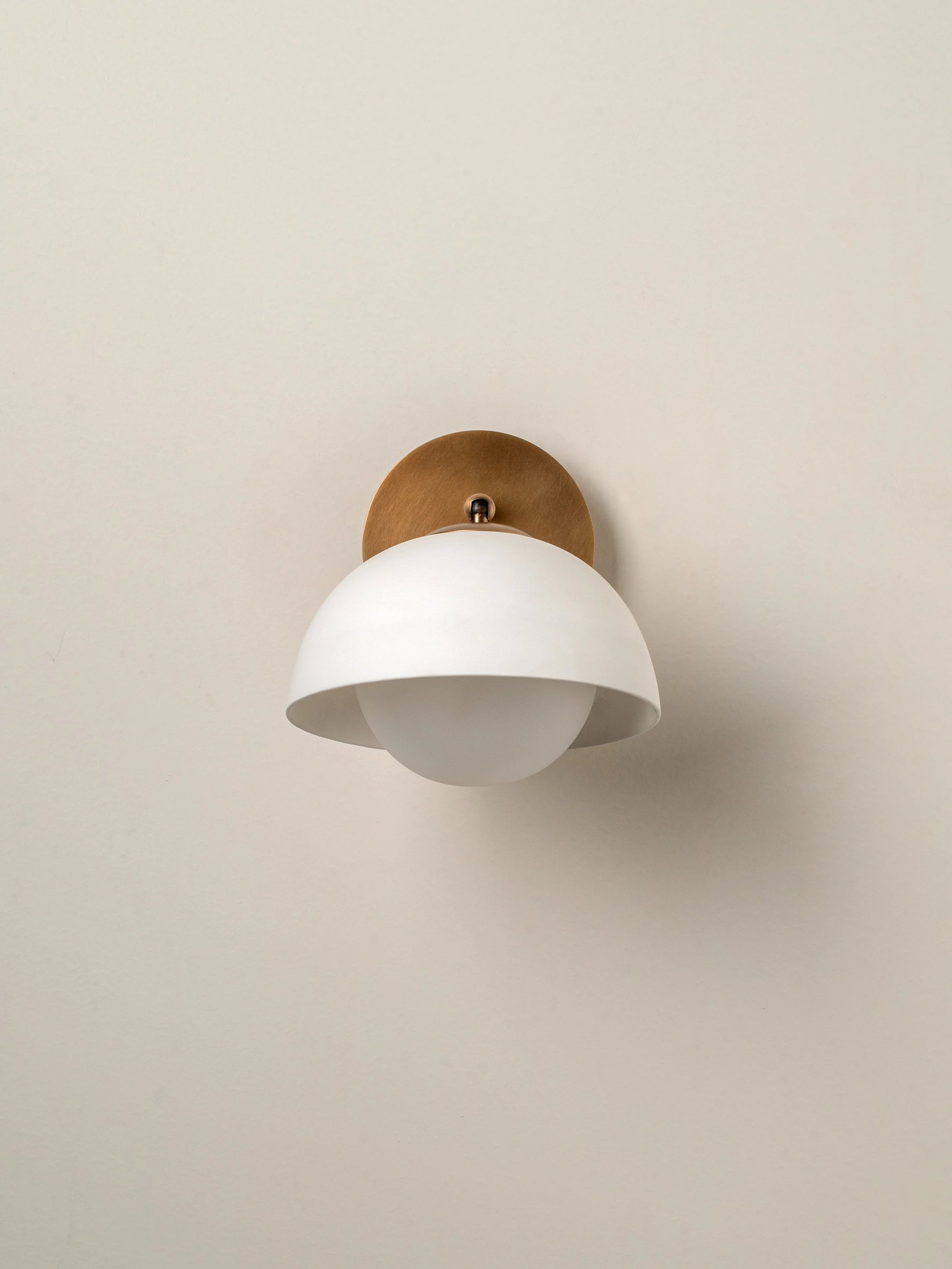 Porsa - 1 light aged brass and warm white porcelain wall light | wall light | Lights & Lamps | UK | Modern Affordable Designer Lighting