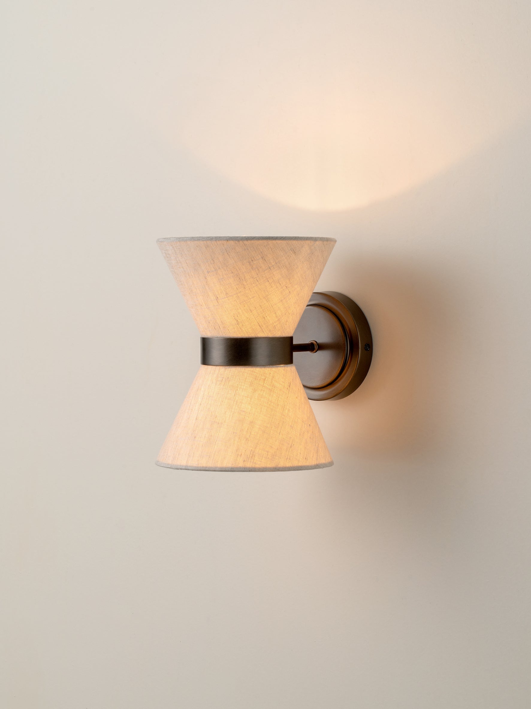 Renwick - linen and bronze wall light | Wall Light | Lights & Lamps | UK | Modern Affordable Designer Lighting