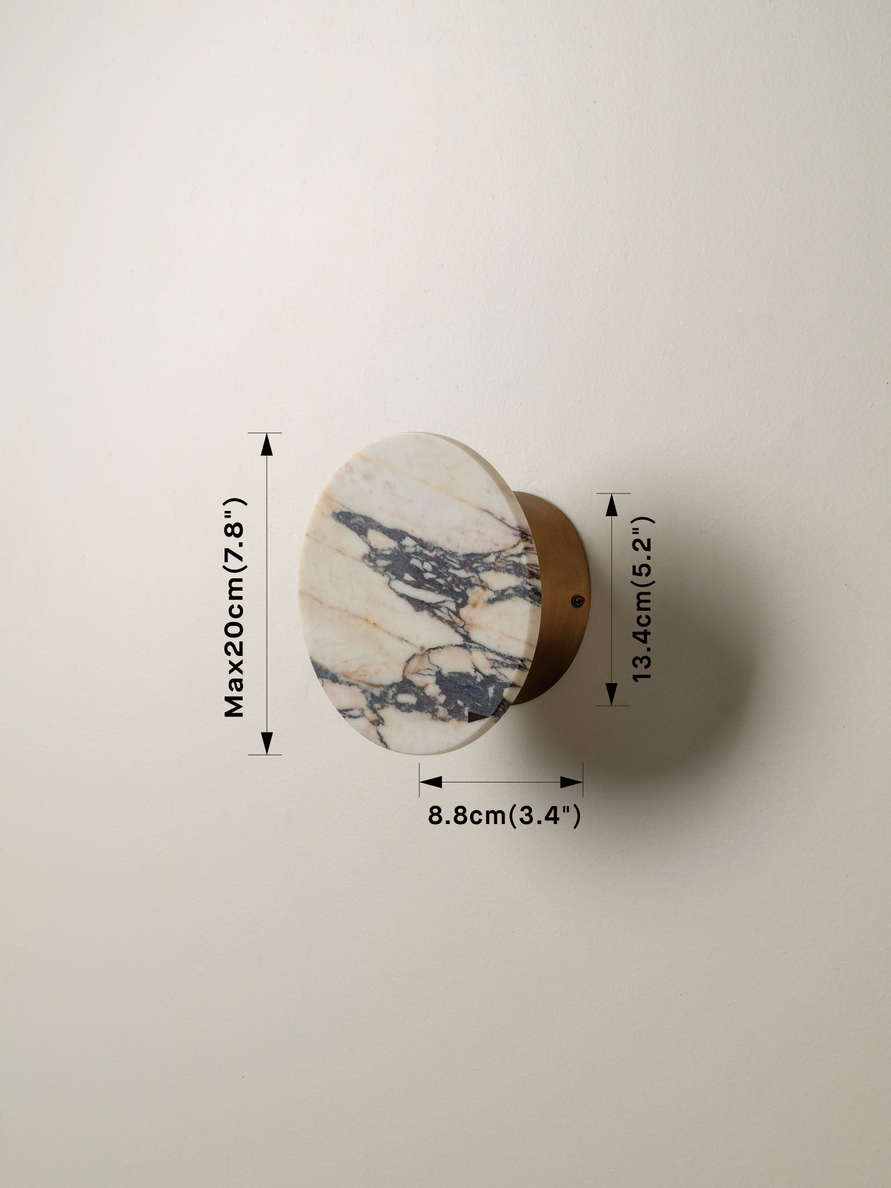 Santi - Calacatta Viola marble and aged brass wall light | Wall light | lights & lamps | Modern affordable designer lighting