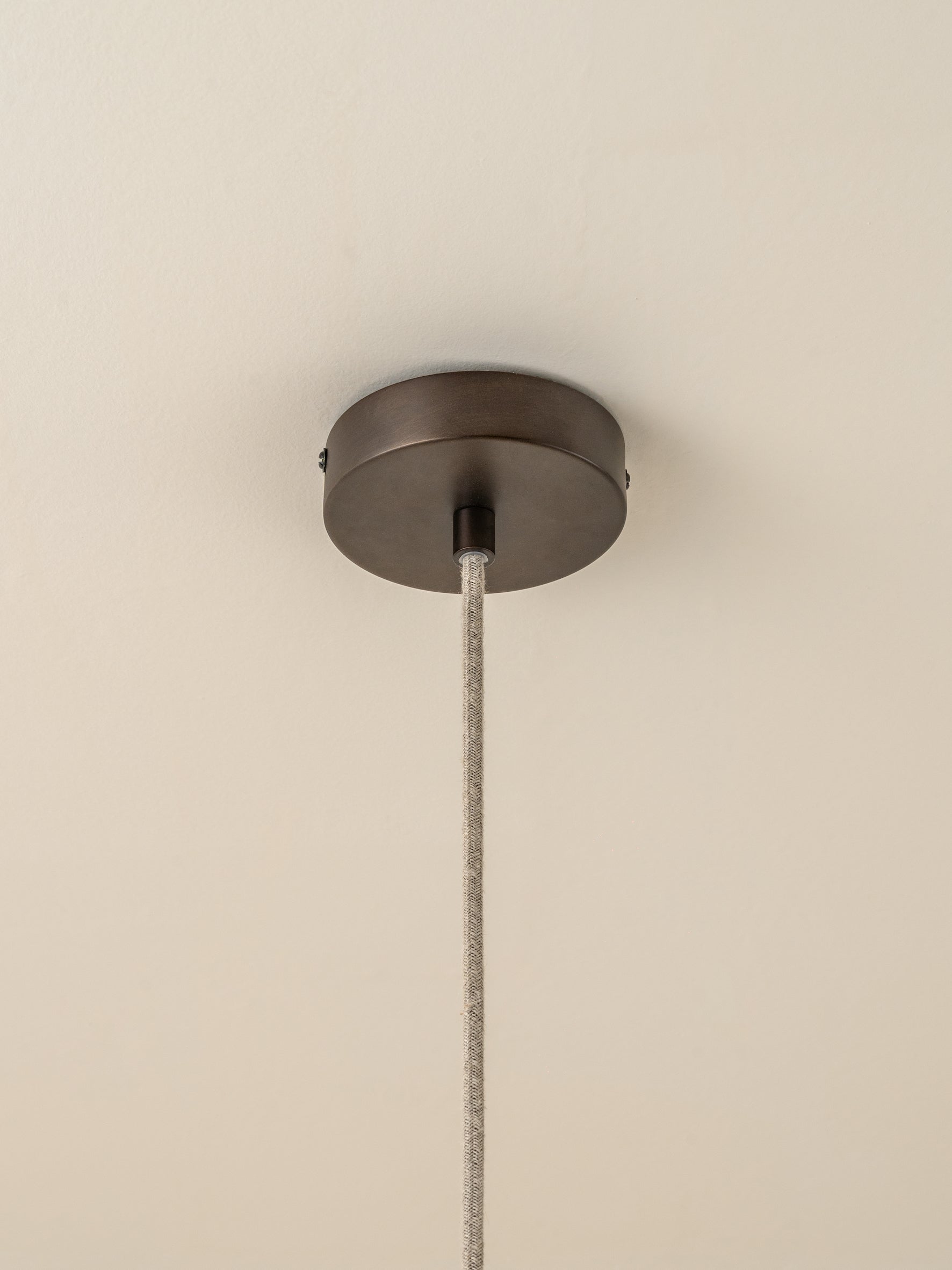 Solara - large aged brass and layered natural linen pendant | Ceiling Light | Lights & Lamps | UK | Modern Affordable Designer Lighting