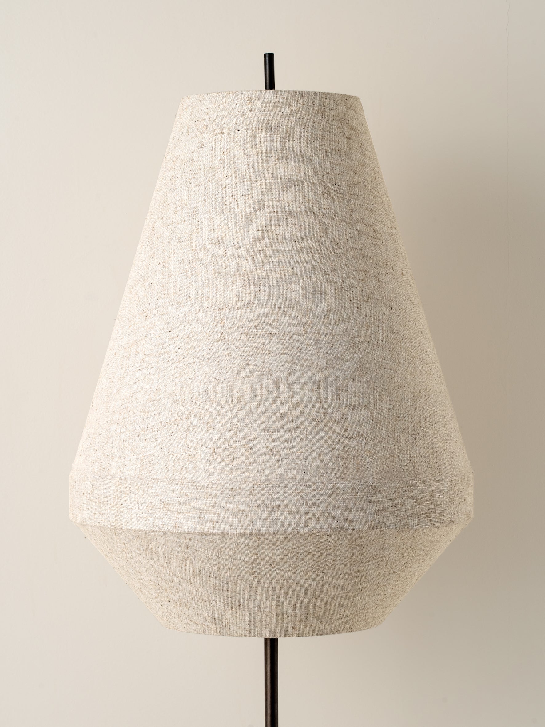 Solara - aged brass and layered natural linen floor lamp | Floor Lamp | Lights & Lamps | UK | Modern Affordable Designer Lighting