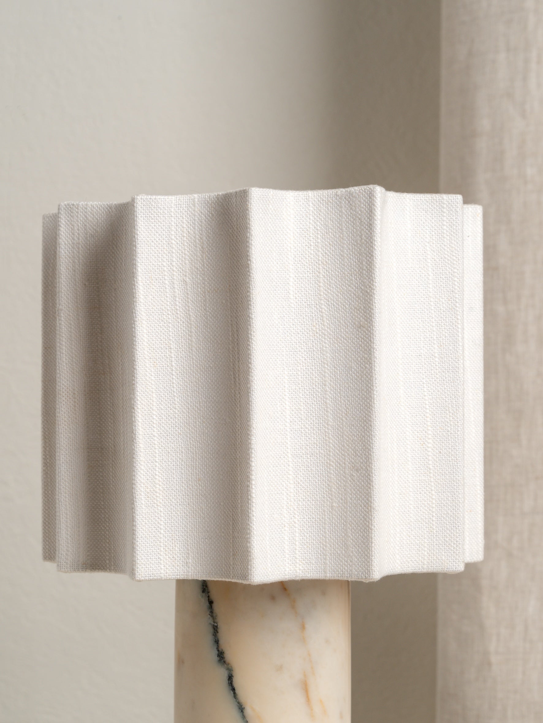 Valli - Viola Calacatta marble and linen rechargeable table lamp | | Lights & Lamps | UK | Modern Affordable Designer Lighting