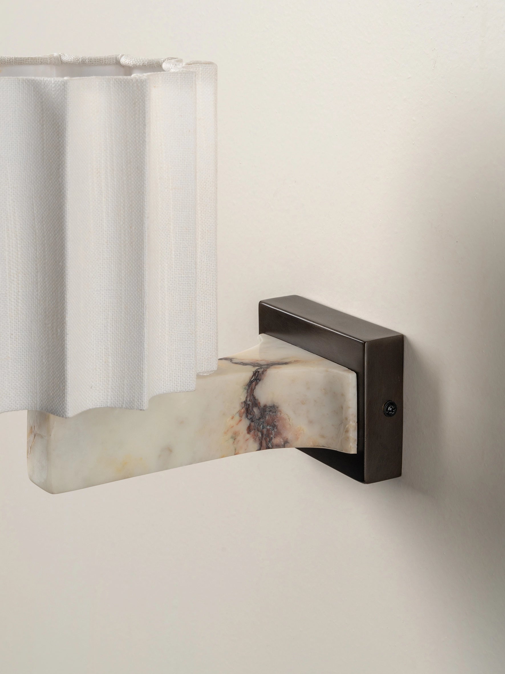 Viotti - Calacatta Viola marble and linen wall light | Wall light | lights & lamps | Modern affordable designer lighting