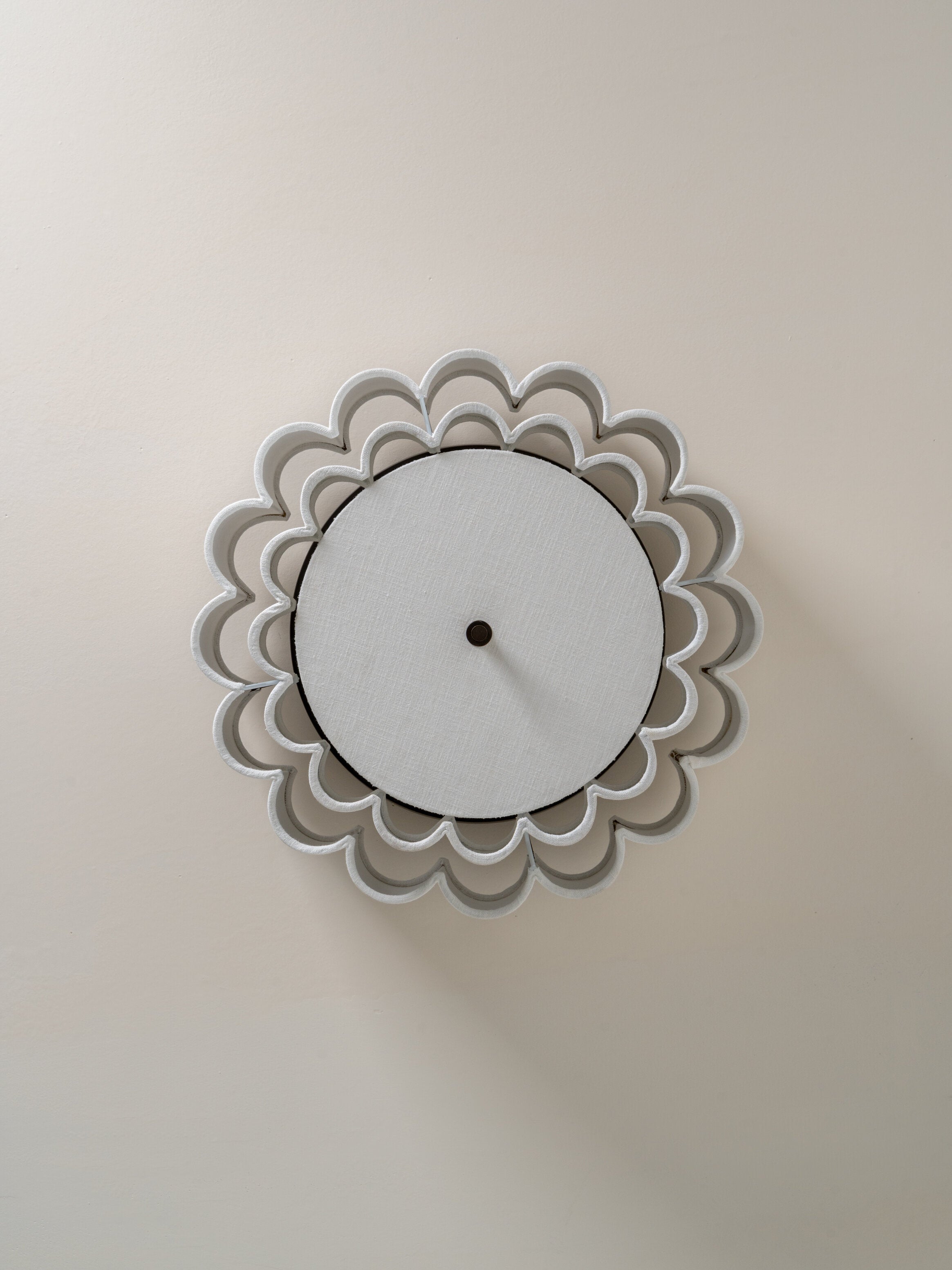 Folia - scalloped natural linen flush pendant | Ceiling light | lights & lamps | UK | Modern affordable designer lighting