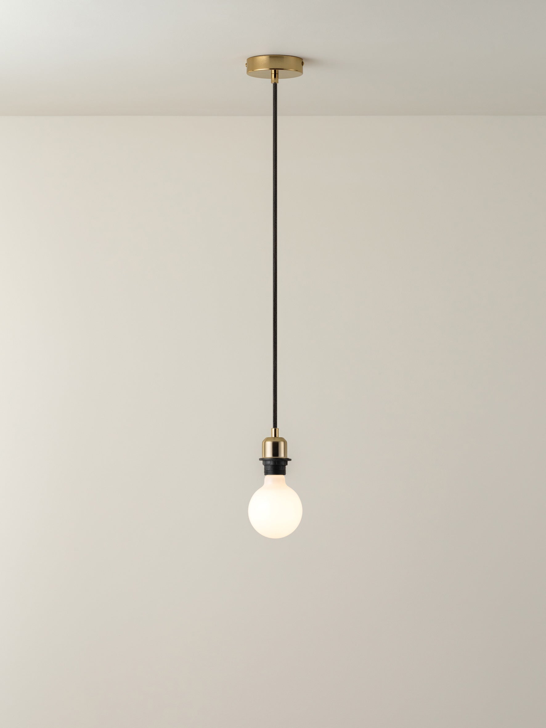 Capel - 1 light brass drop cap lampholder kit | Ceiling Light | Lights & Lamps | UK | Modern Affordable Designer Lighting