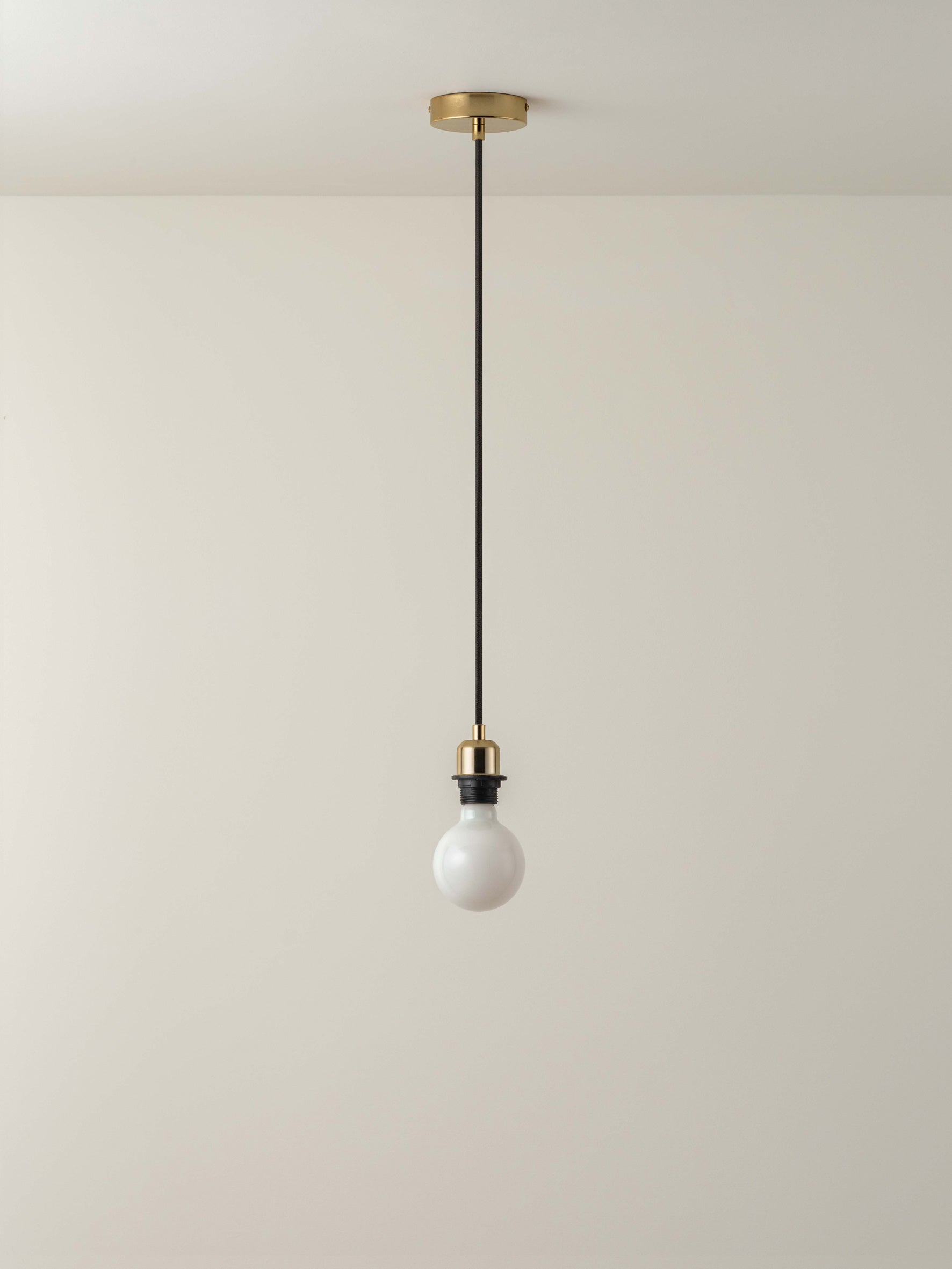 Capel - 1 light brass drop cap lampholder kit | Ceiling Light | Lights & Lamps | UK | Modern Affordable Designer Lighting
