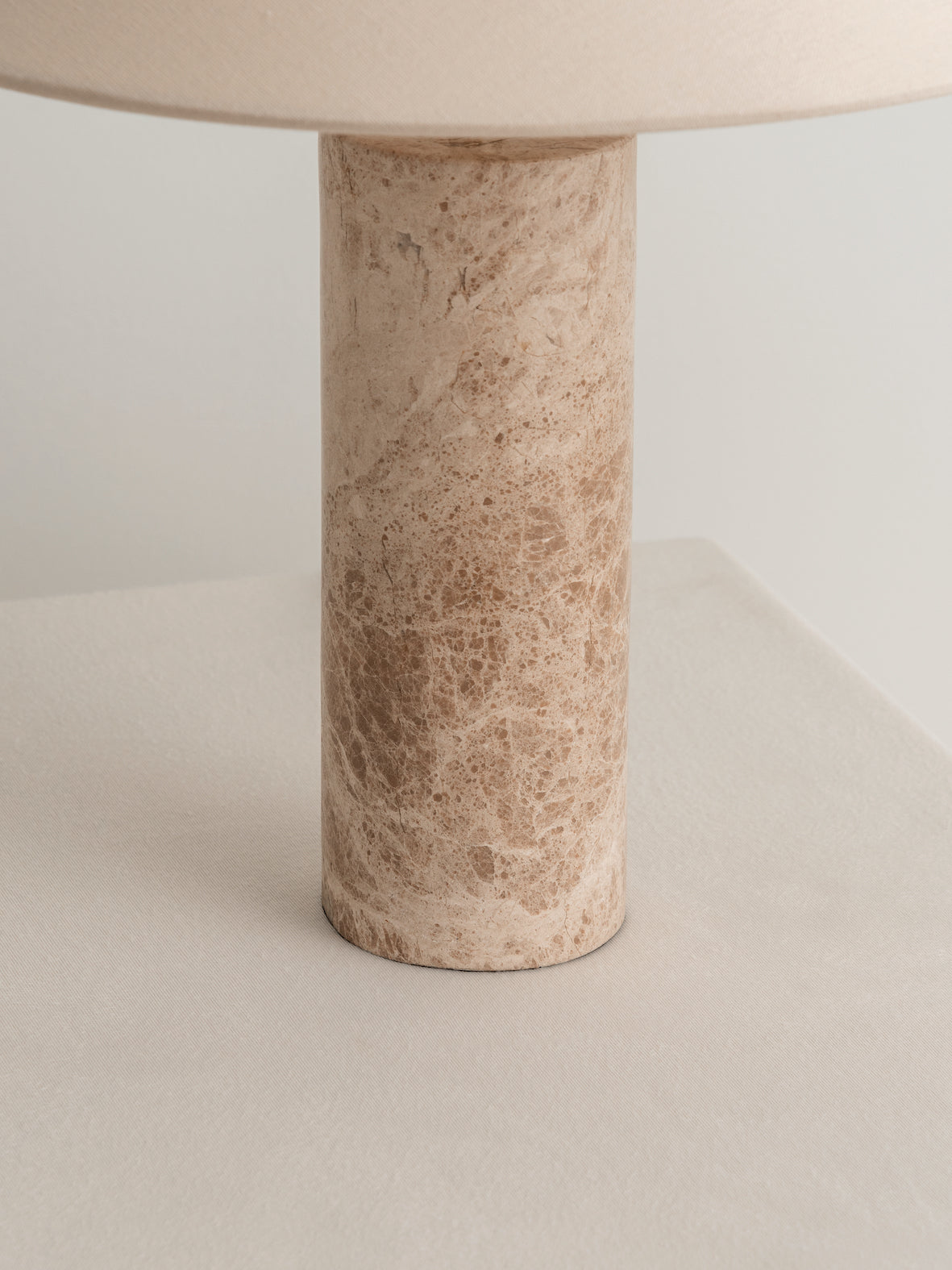 Denari - 1 light small brown marble cylinder table lamp | Table Lamp | Lights & Lamps | UK | Modern Affordable Designer Lighting