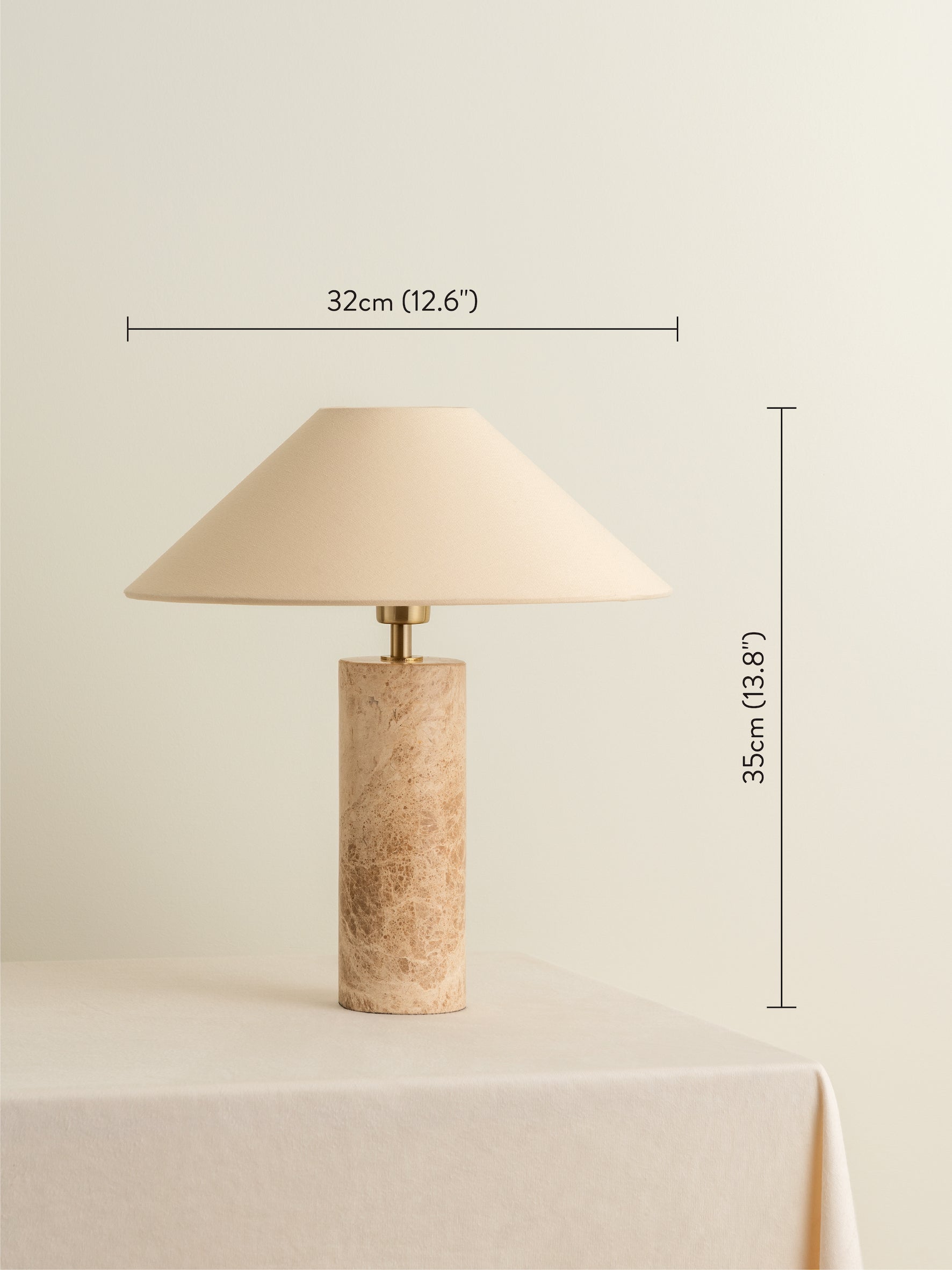 Denari - 1 light small brown marble cylinder table lamp | Table Lamp | Lights & Lamps | UK | Modern Affordable Designer Lighting