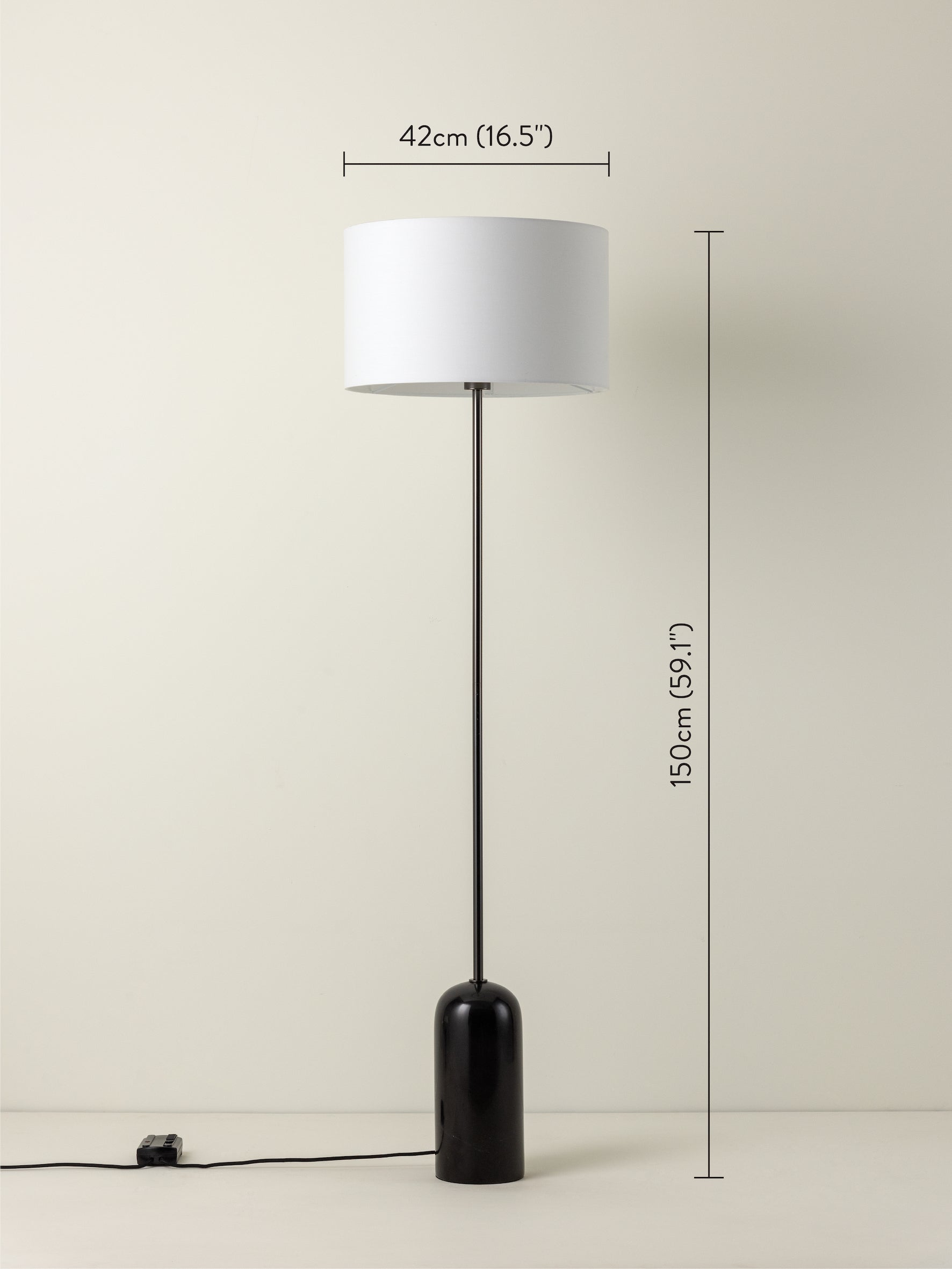 Penn - 1 light black marble and graphite silver floor lamp | Floor Lamp | Lights & Lamps | UK | Modern Affordable Designer Lighting