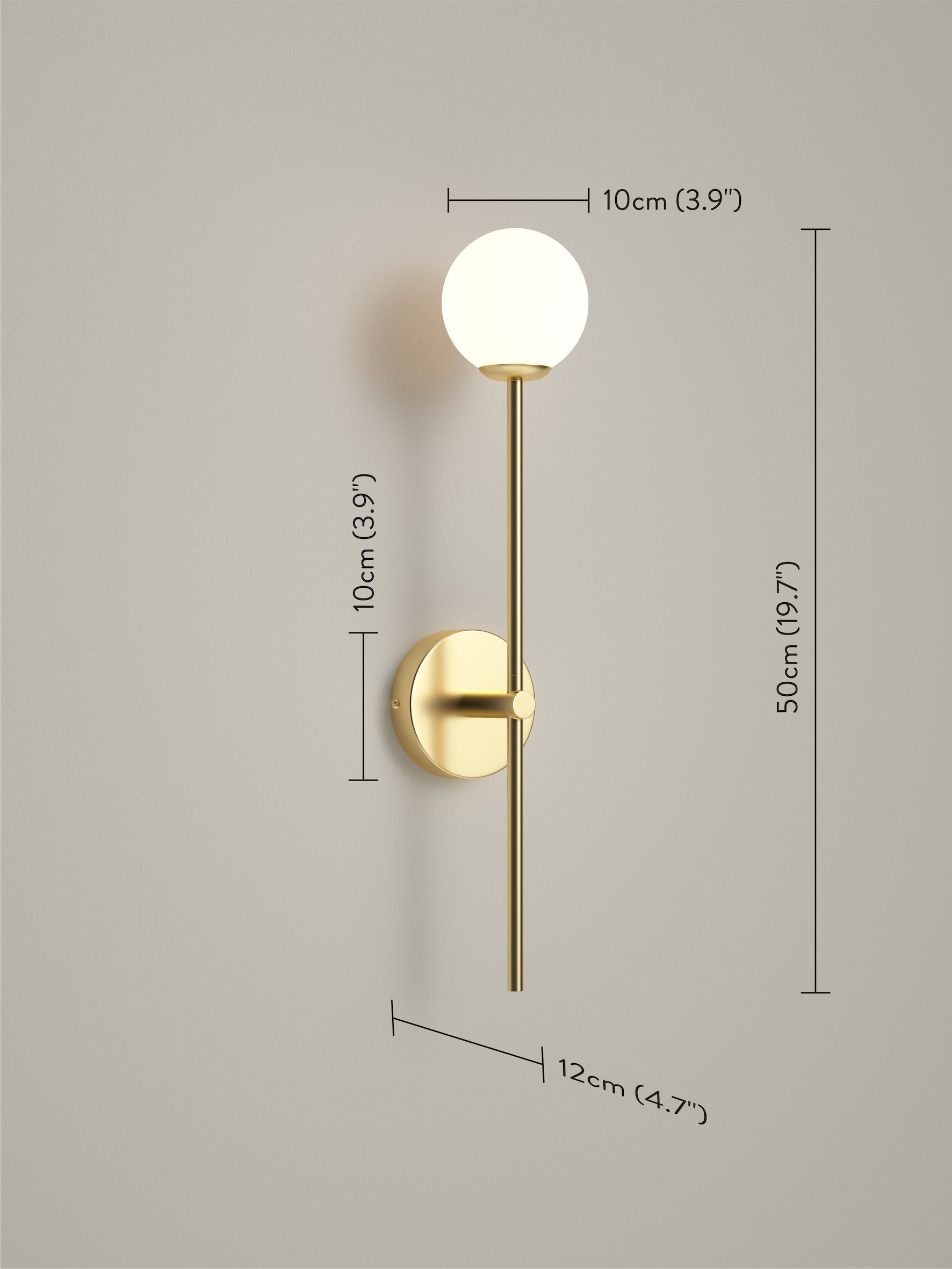 Chelso - brushed brass and opal wall light | Wall Light | Lights & Lamps | UK | Modern Affordable Designer Lighting