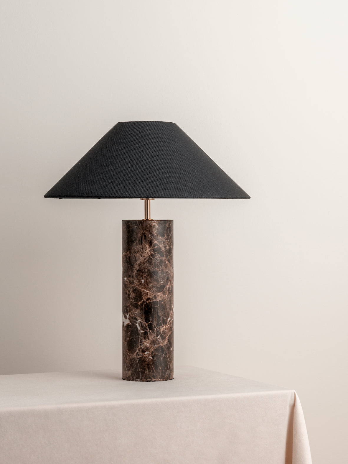 Morola - 1 light large brown marble cylinder table lamp | Table Lamp | Lights & Lamps | UK | Modern Affordable Designer Lighting