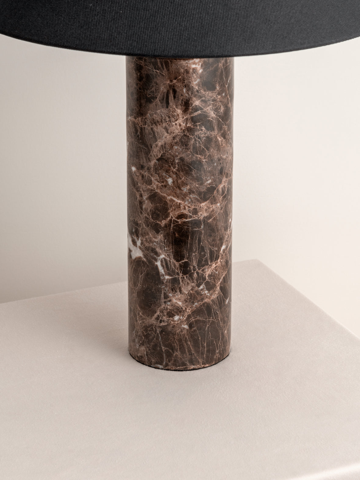 Morola - 1 light large brown marble cylinder table lamp | Table Lamp | Lights & Lamps | UK | Modern Affordable Designer Lighting