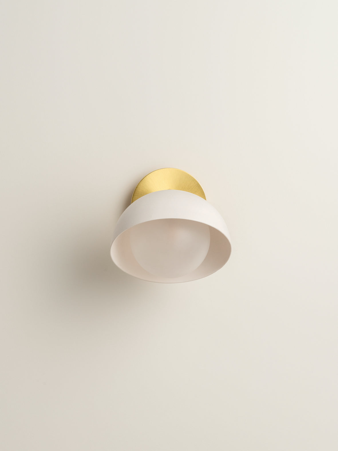 Porsa - 1 light brushed brass and warm white porcelain wall light | Wall Light | Lights & Lamps | UK | Modern Affordable Designer Lighting