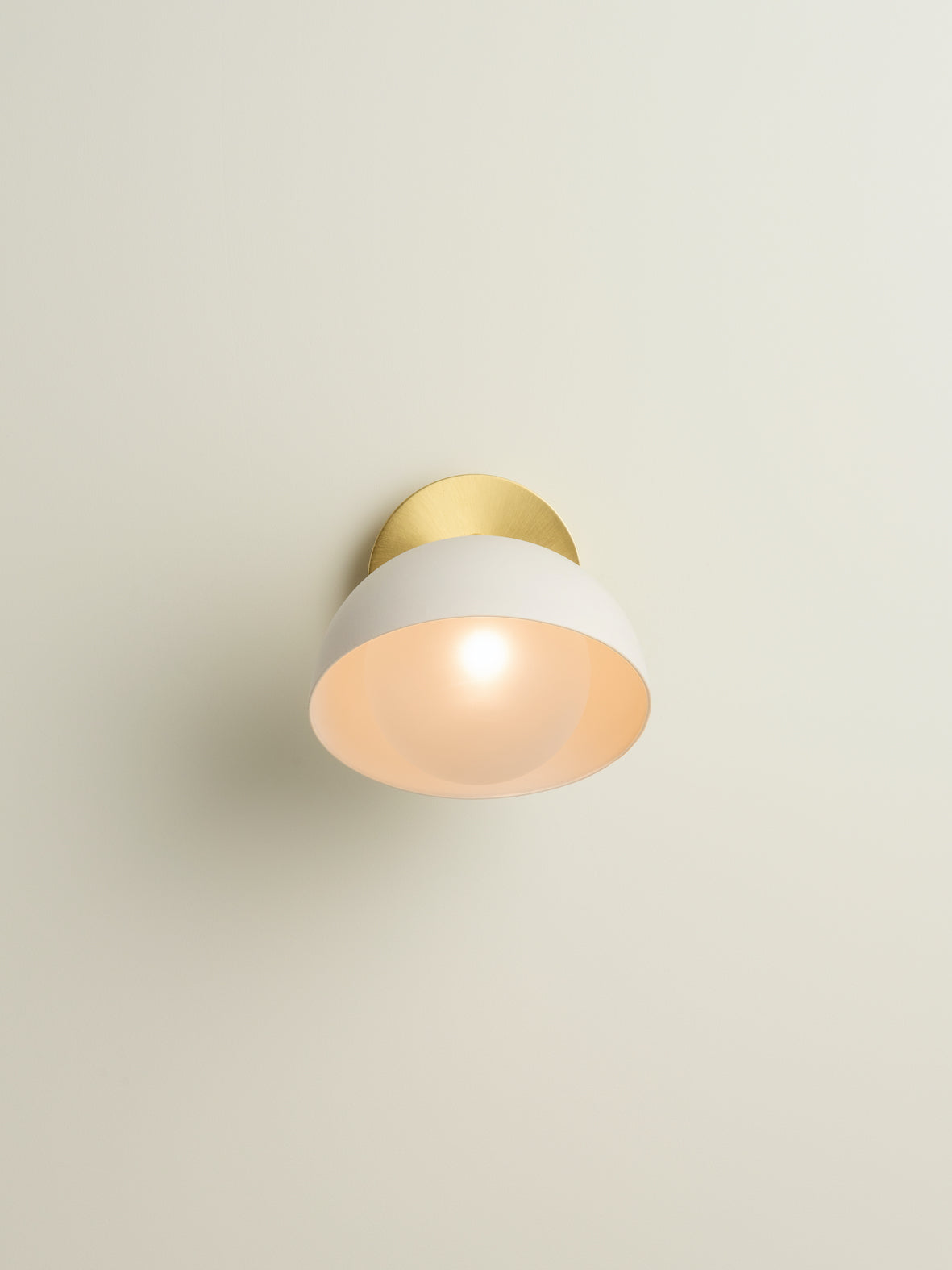 Porsa - 1 light brushed brass and warm white porcelain wall light | Wall Light | Lights & Lamps | UK | Modern Affordable Designer Lighting