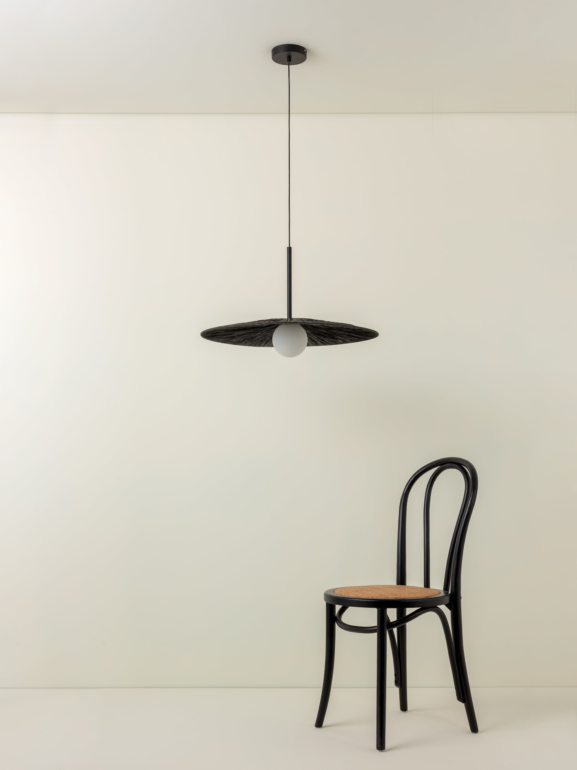 Ridotti - 1 light matt black raffia pendant | Ceiling Light | Lights & Lamps | UK | Modern Affordable Designer Lighting