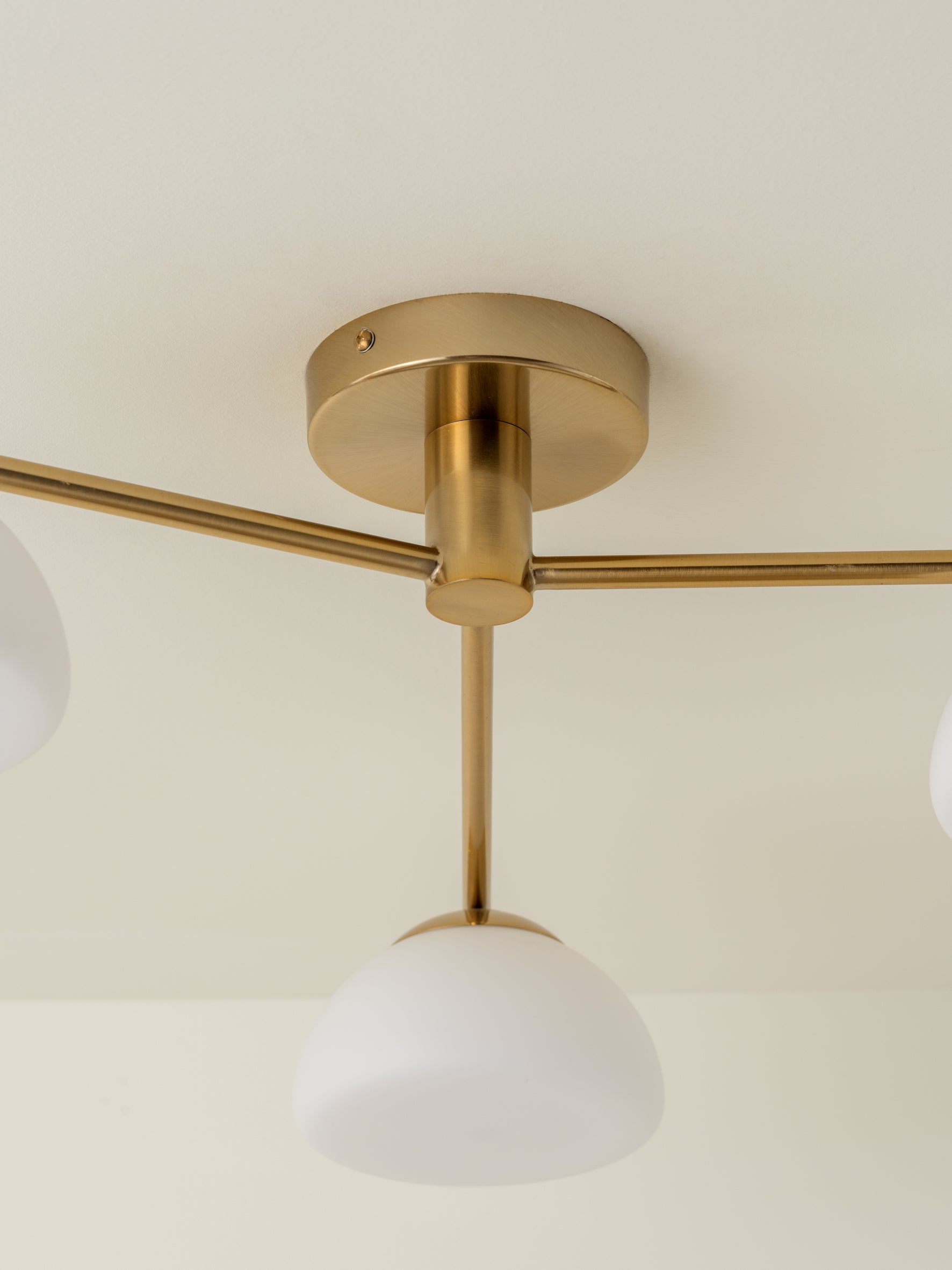 Silio - 3 light brass and opal flush | Ceiling Light | Lights & Lamps | UK | Modern Affordable Designer Lighting