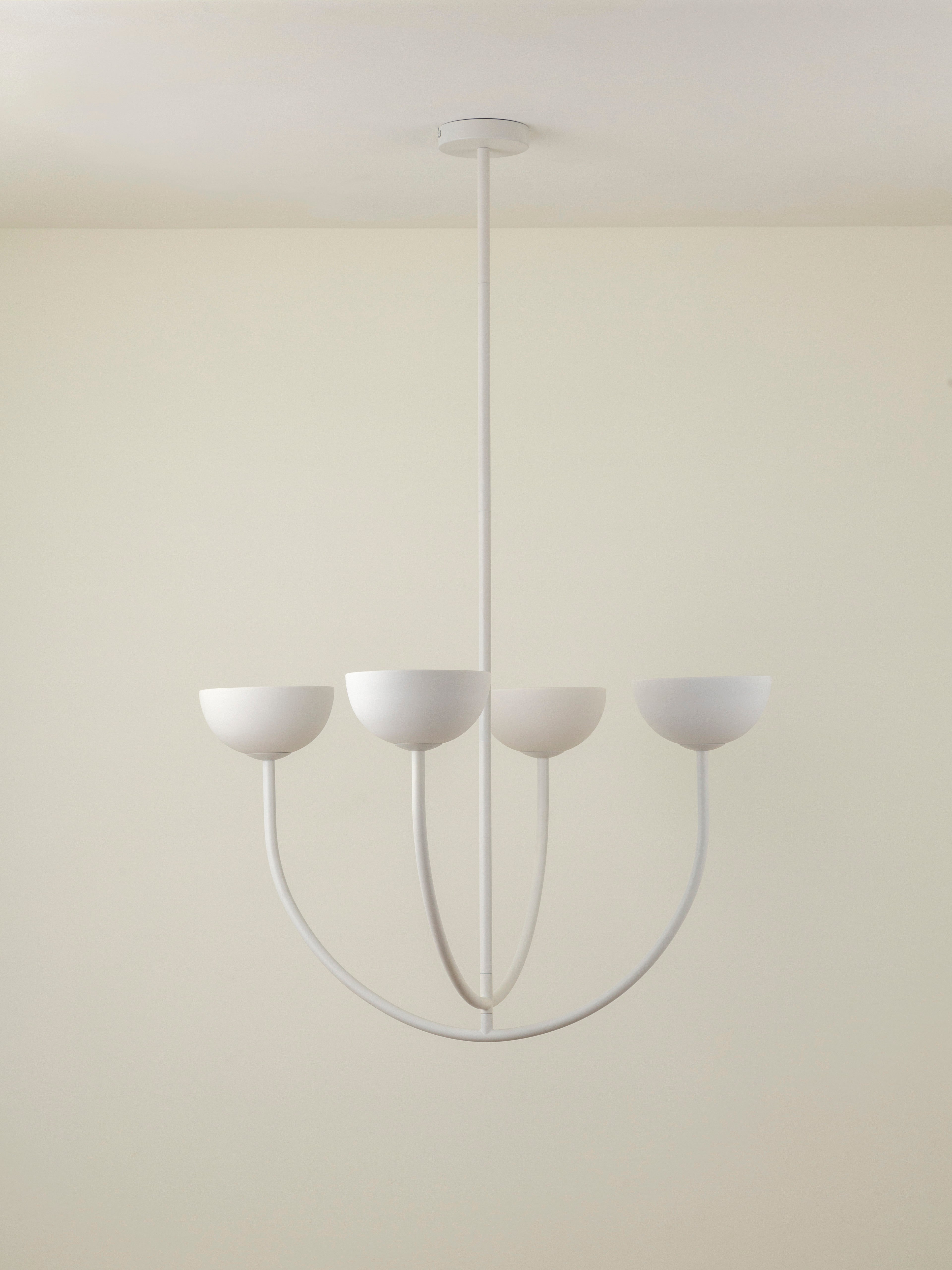 Ruzo - 4 light matt warm white and white porcelain ceiling pendant | Chandelier | Lights & Lamps | UK | Modern Affordable Designer Lighting