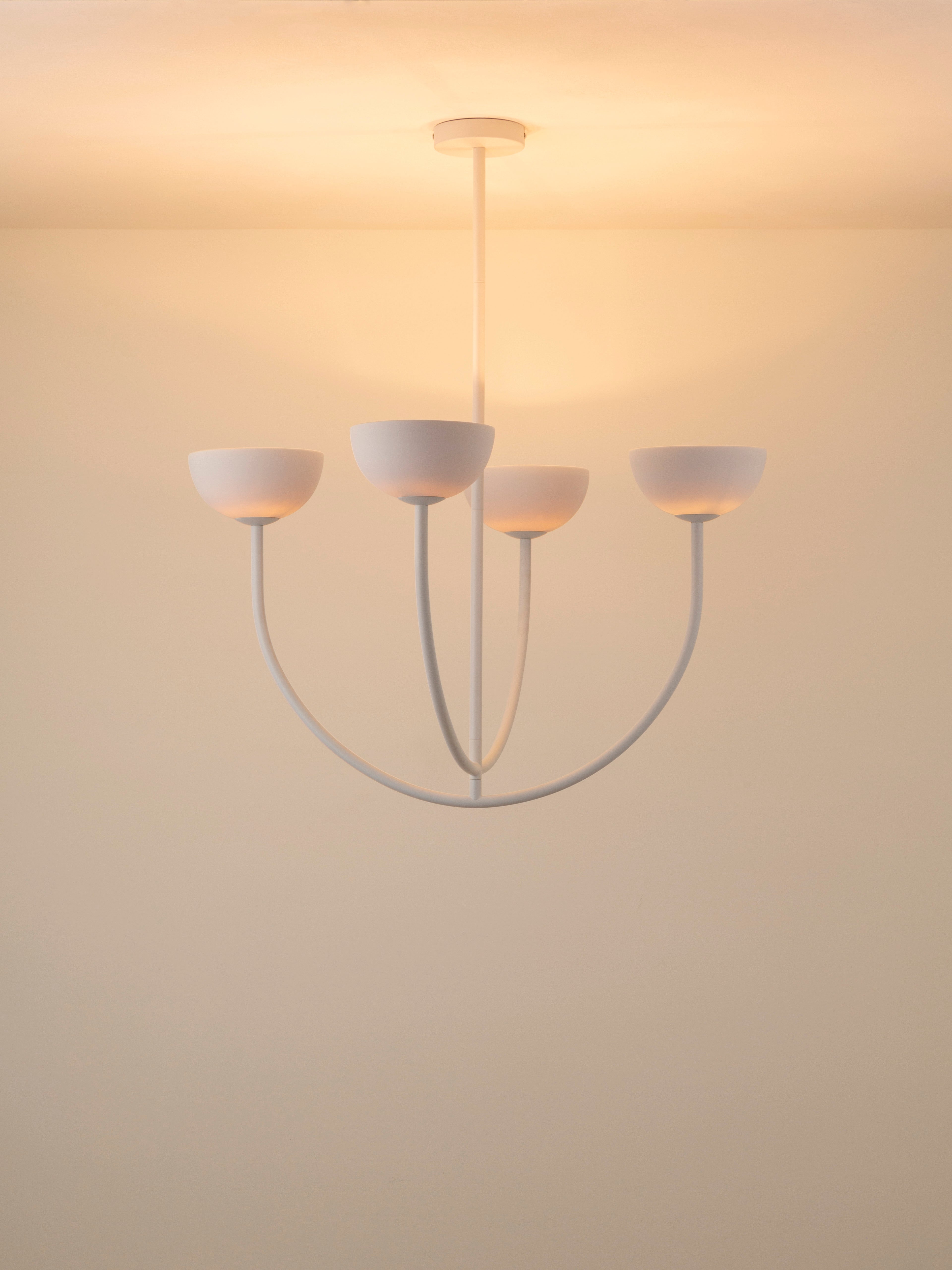 Ruzo - 4 light matt warm white and white porcelain ceiling pendant | Chandelier | Lights & Lamps | UK | Modern Affordable Designer Lighting