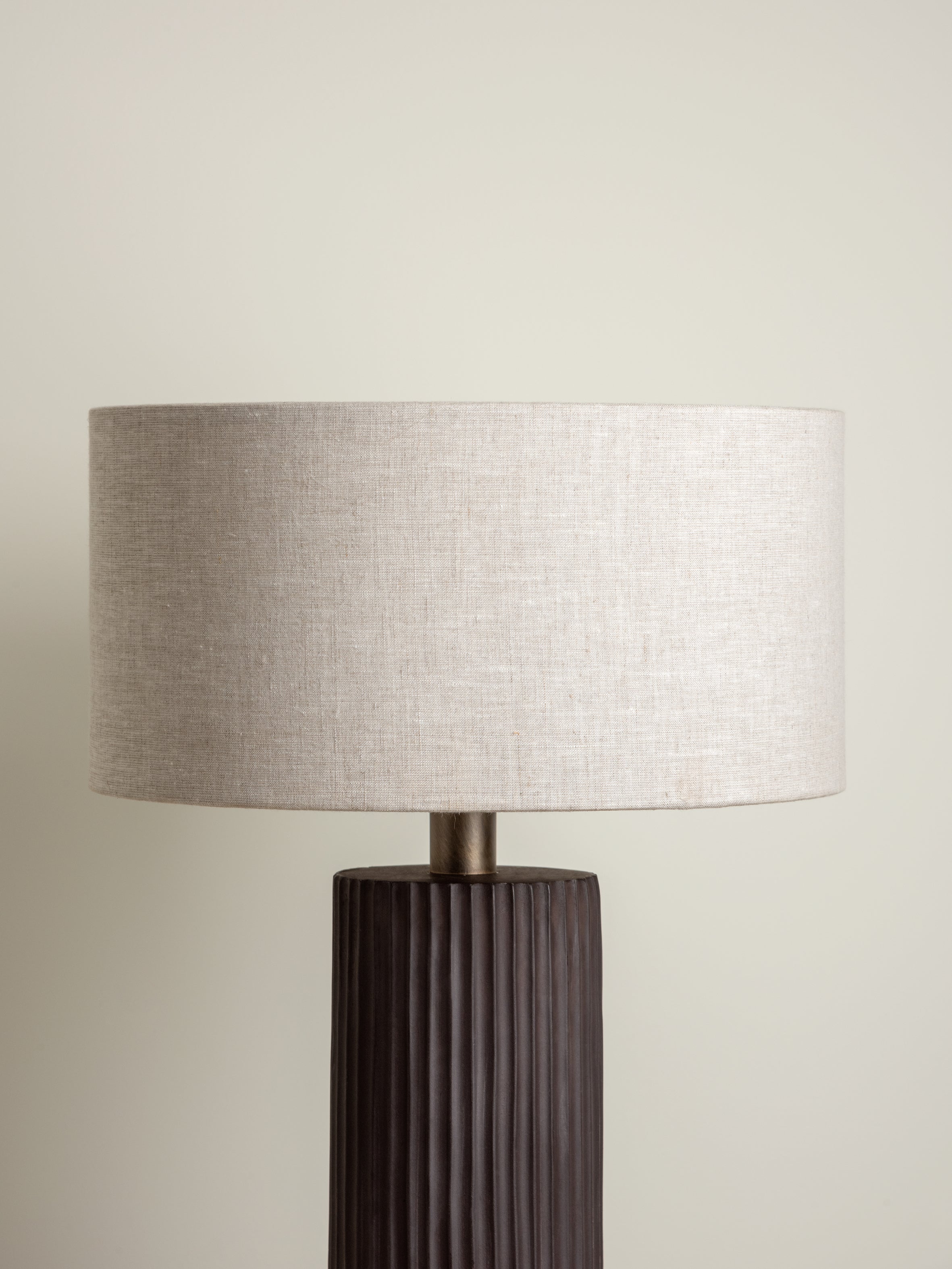 Nitara - chocolate ribbed concrete table lamp | Table Lamp | Lights & Lamps | UK | Modern Affordable Designer Lighting