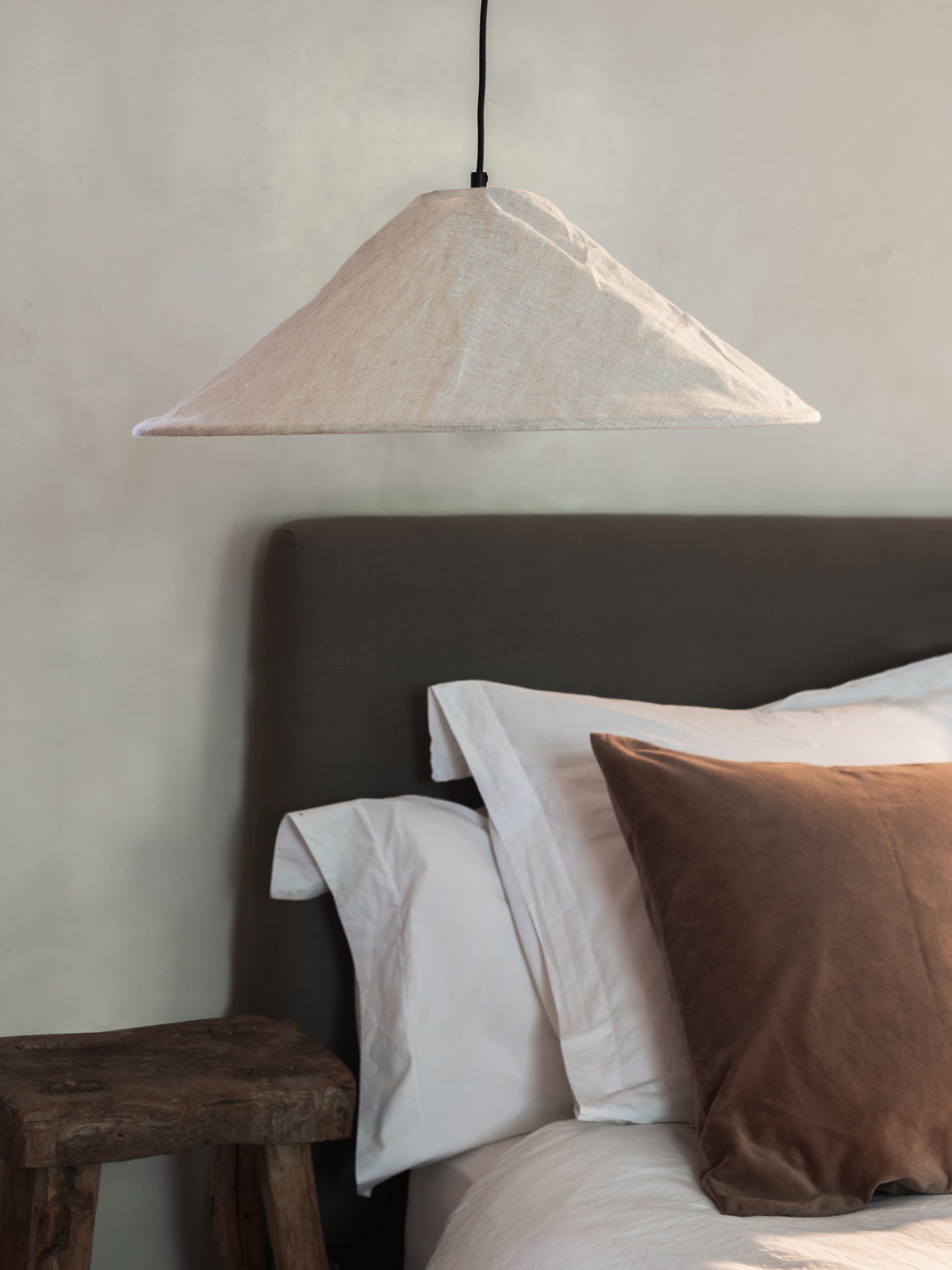 Siya - collapsible large linen shade | Lamp shade | Lights & Lamps | UK | Modern Affordable Designer Lighting