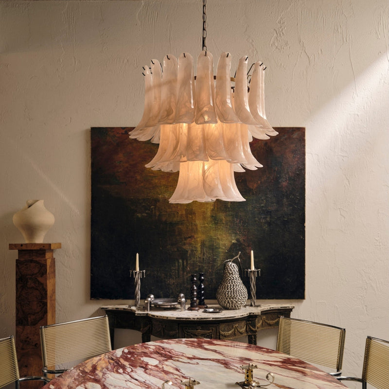 Tiered lampshades and the architecture of layered light