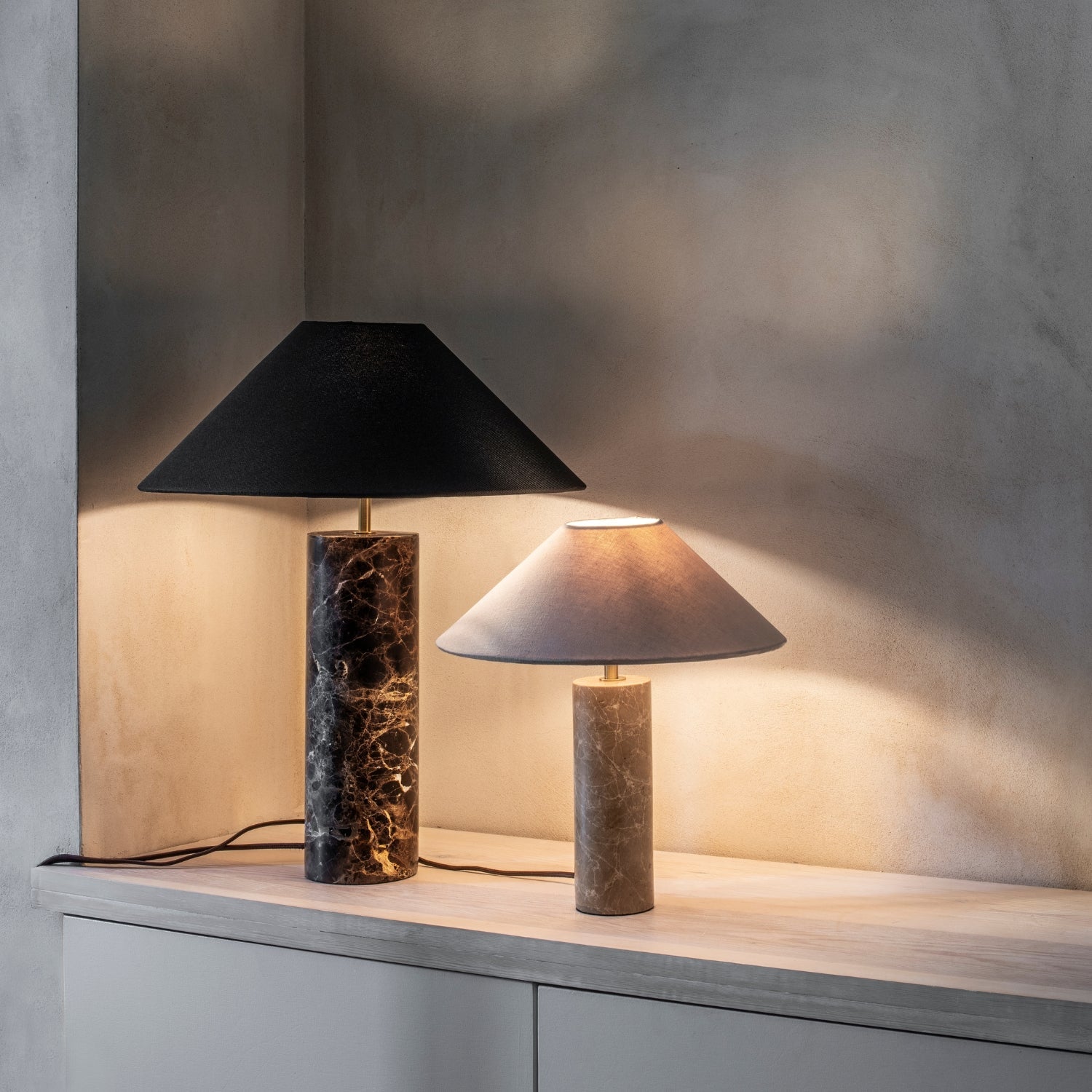 Marble lamps and the quiet luxury of natural stone