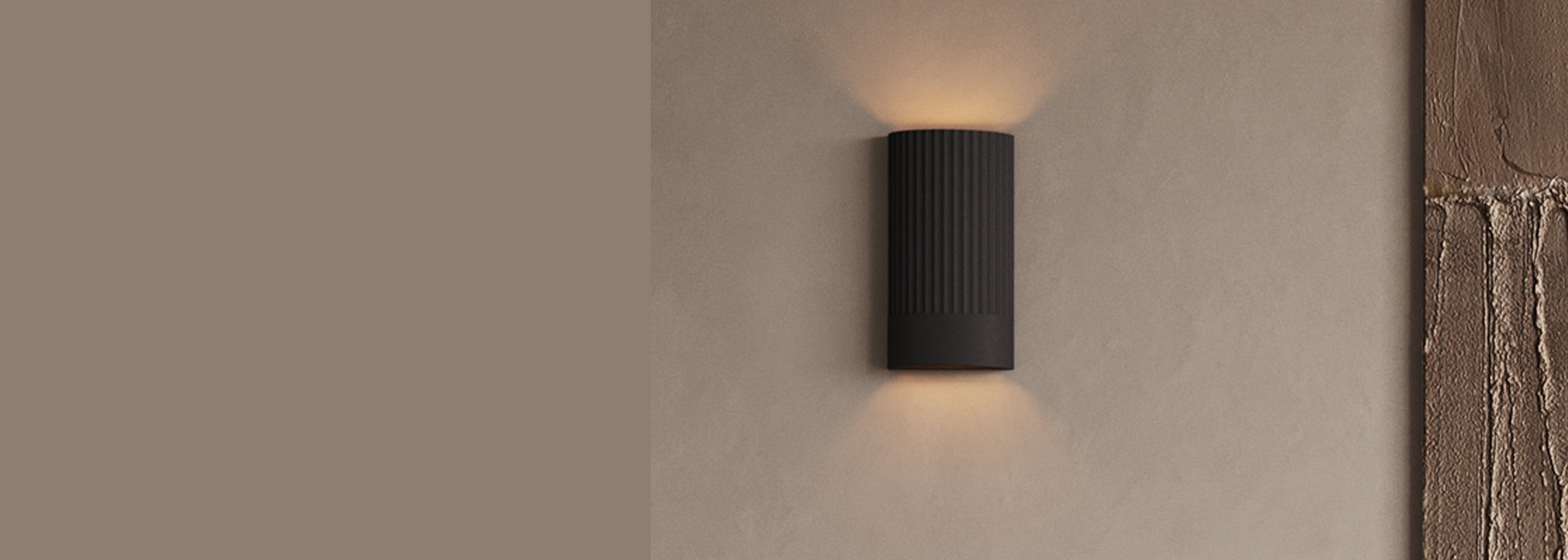 Ribbed wall lights