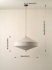 Solara - large dark bronze and layered natural linen pendant | Ceiling Light | lights&lamps | UK | Modern Affordable Designer Lighting